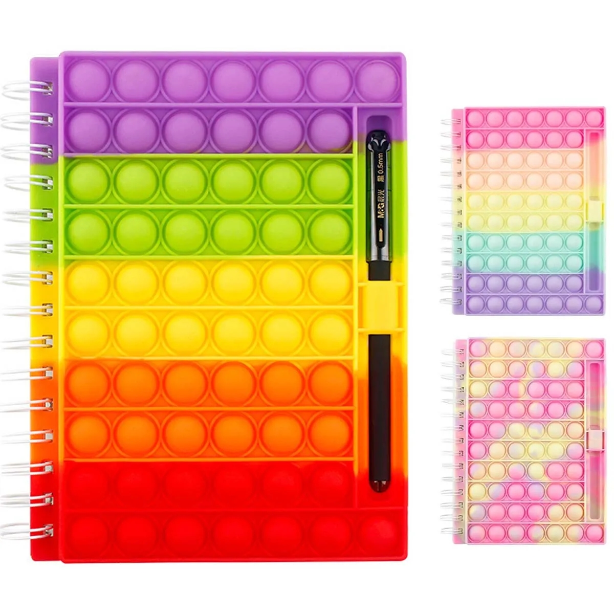 Spiral Notebook Bubble Push Pop Fidget Silicone Toy 2
