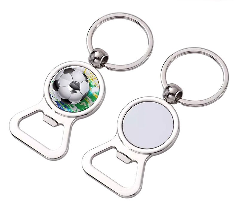 Silver Zinc Bottle Opener Keychain 4