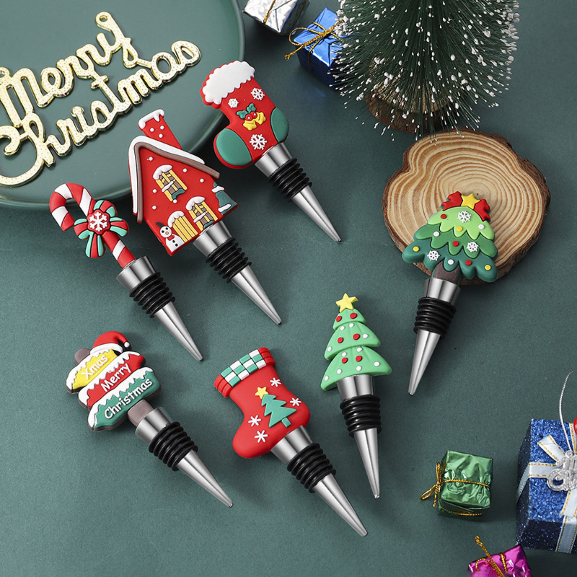 Christmas Wine Bottle Stopper 2