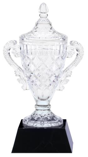 Crystal Cup Column on Black base 10.75" 1