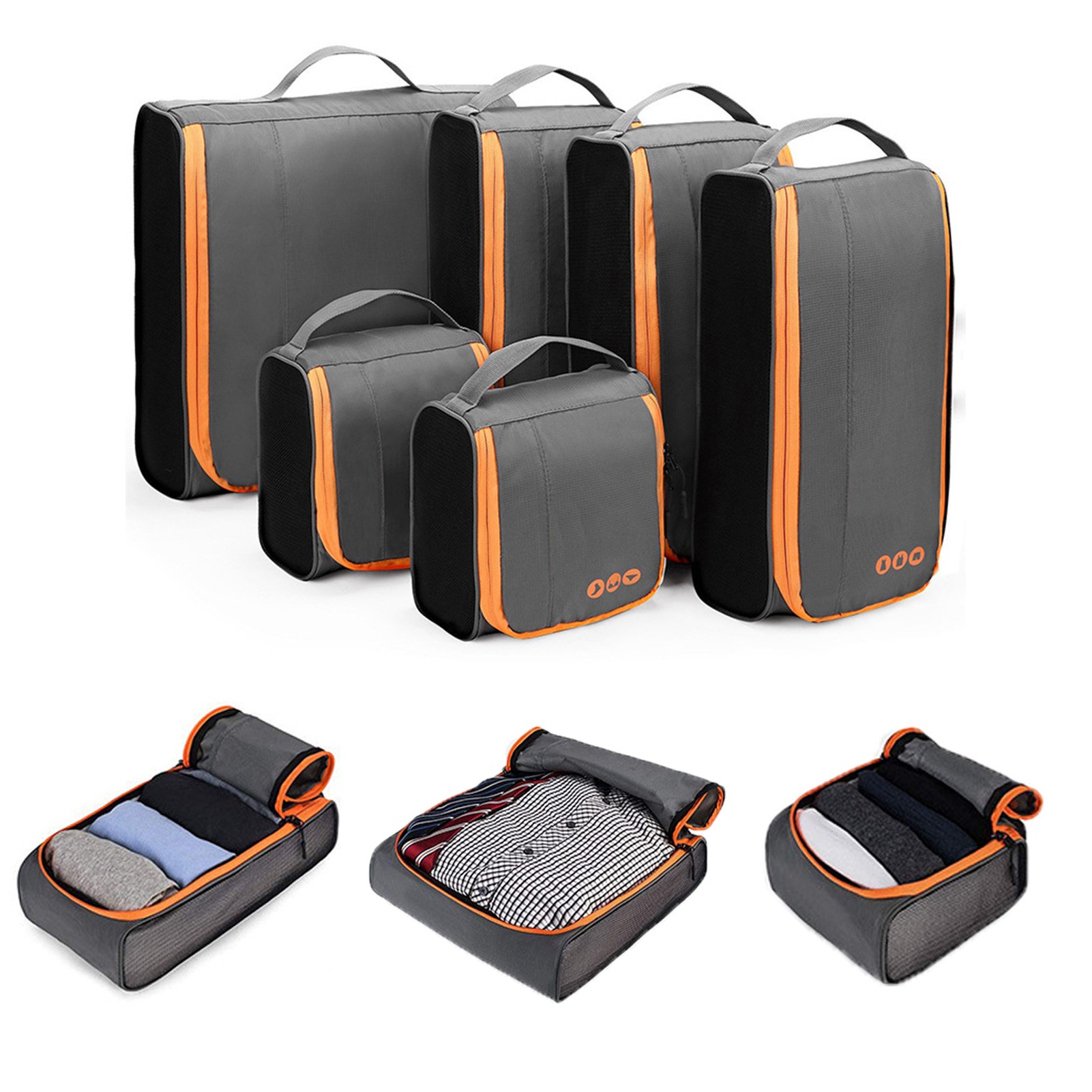 6 Sets Packing Cubes for Suitcases 2