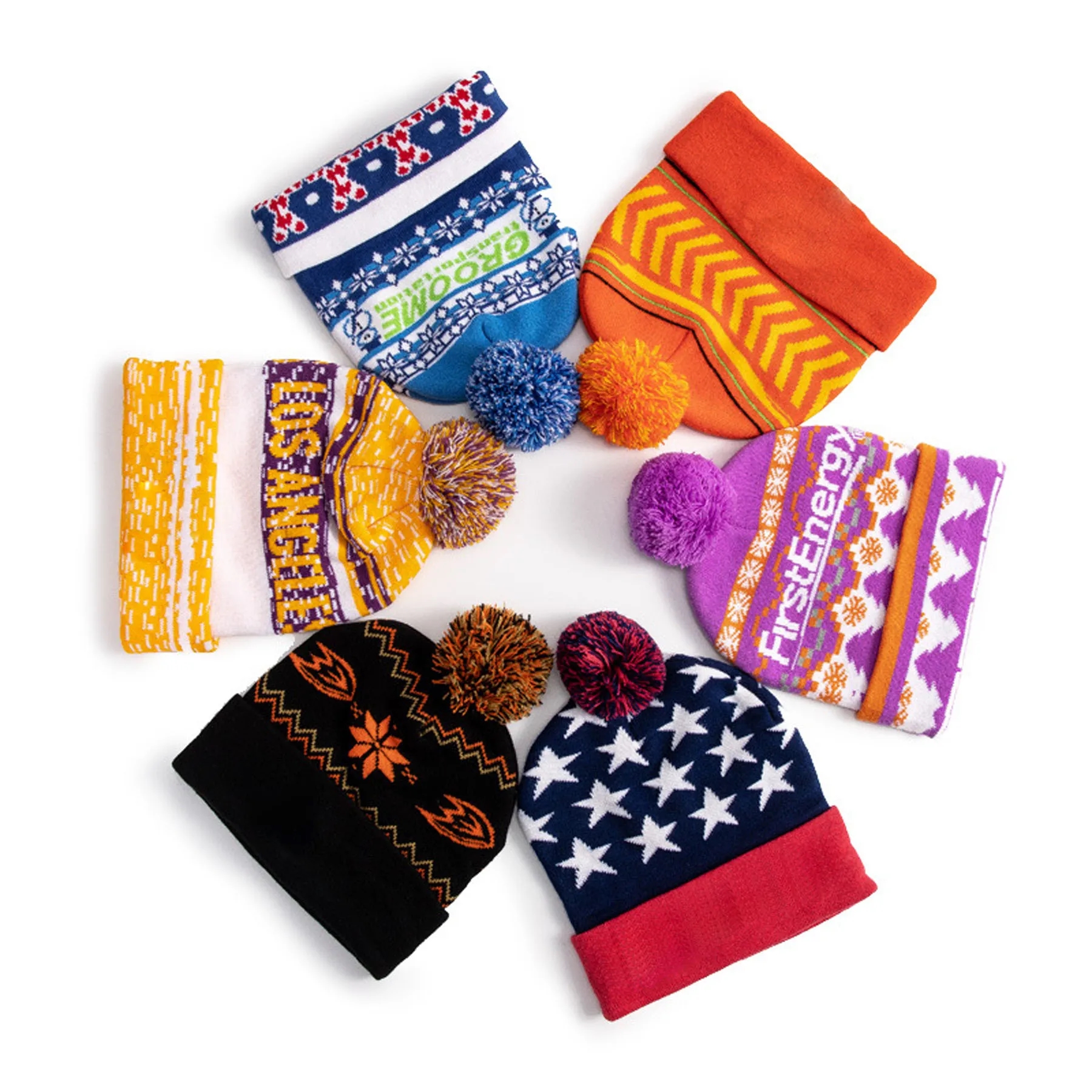 Colorful Autumn-Winter Acrylic Knit Beanie 3