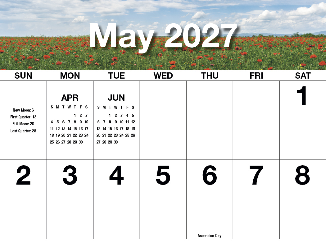 HotLine® Products Big Numbers Appointment Calendar - Stapled 52
