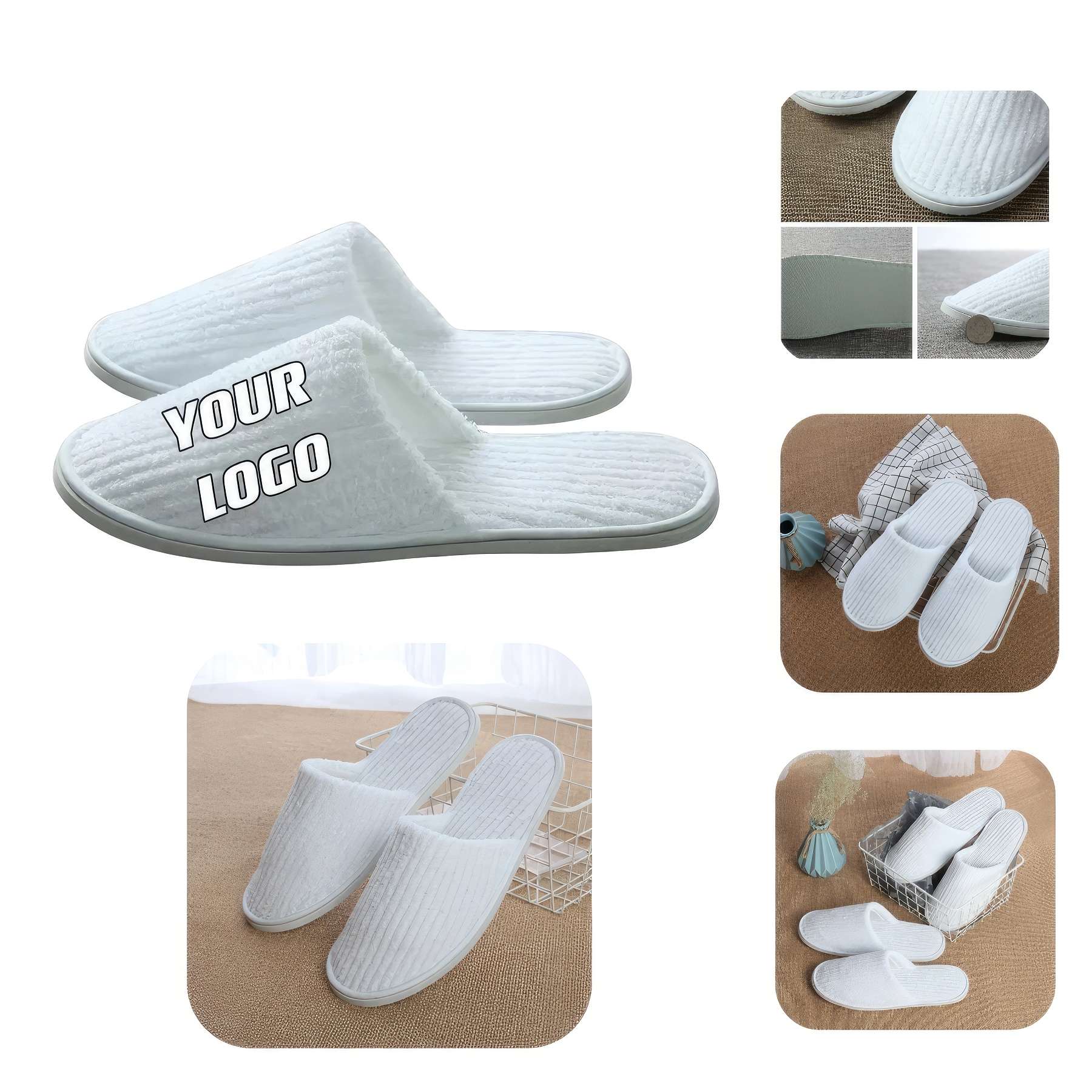Disposable Non-slip Spa Slippers Thickened 3
