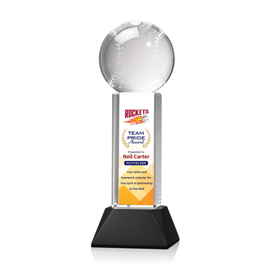 Baseball VividPrint™ Award on Stowe - Black 4