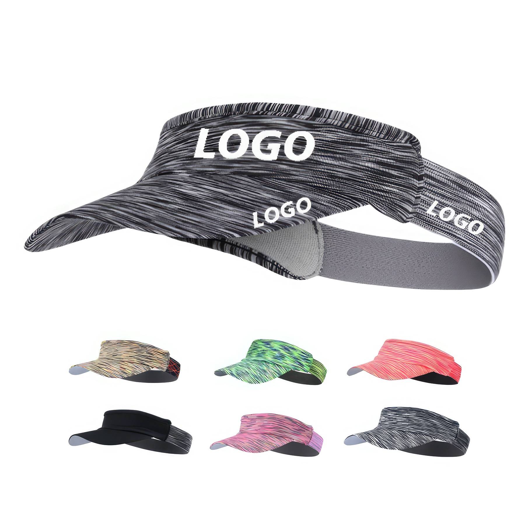 Custom Adjustable Sun Visor Quick Dry Hat for Women Men 3