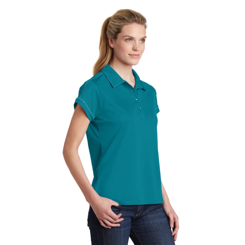 Sport-Tek Women's Contrast Stitch Micropique Sport-Wick Polo. 30