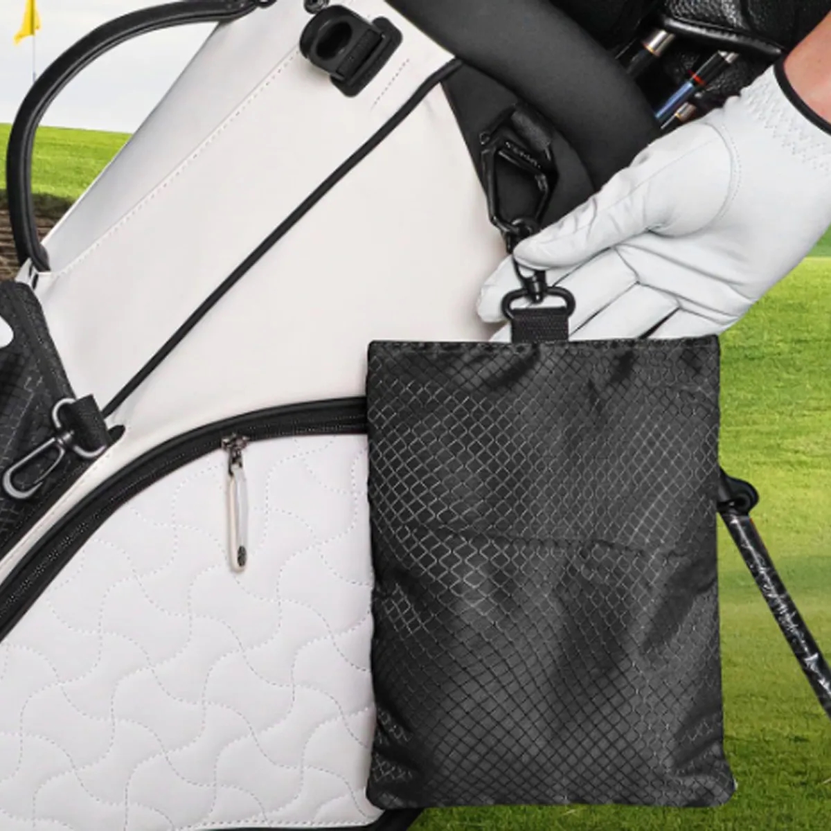Compact Golf Pouch Bag With Clip For Essentials 4