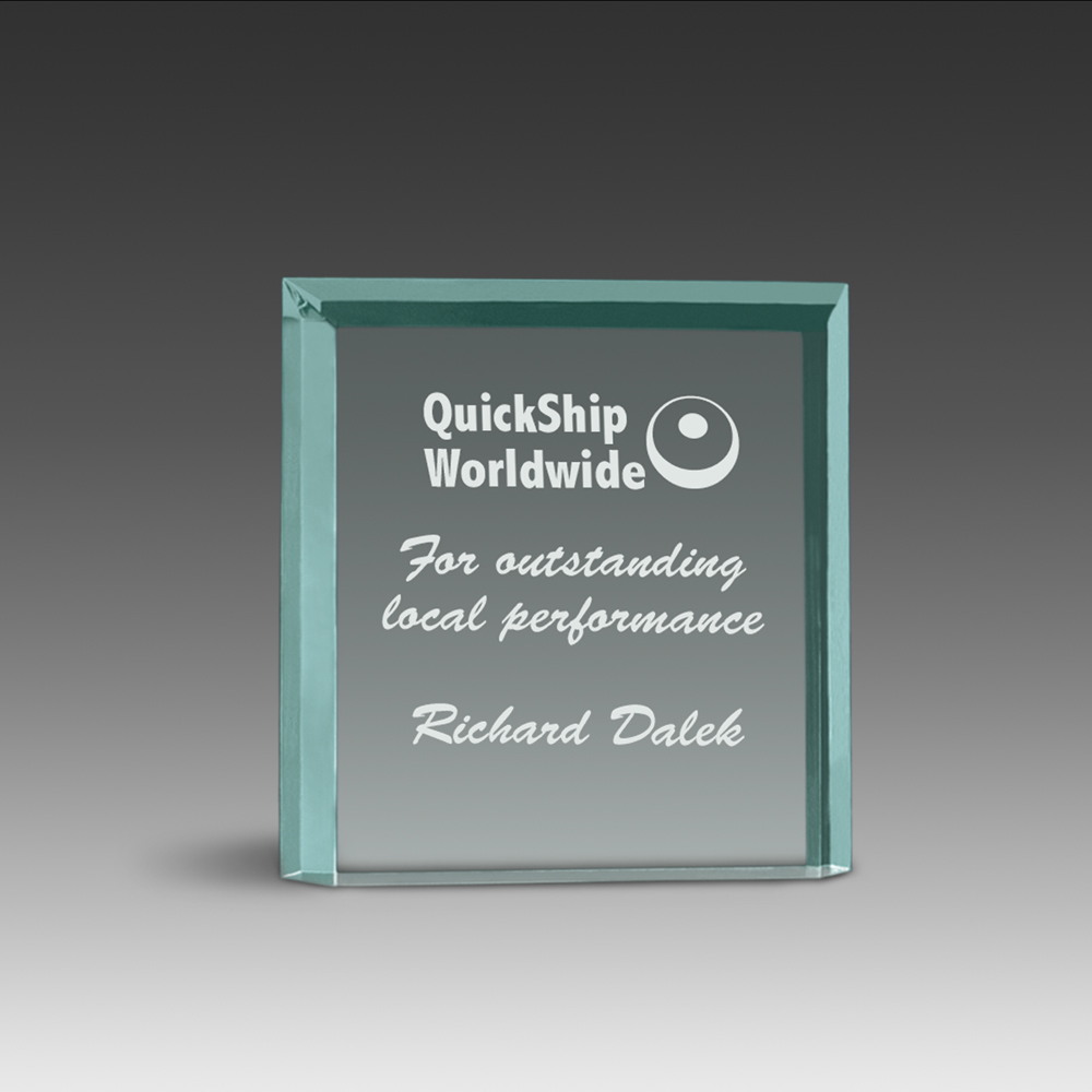 Freestanding Double Bevel Award (6"x6"x1") 2