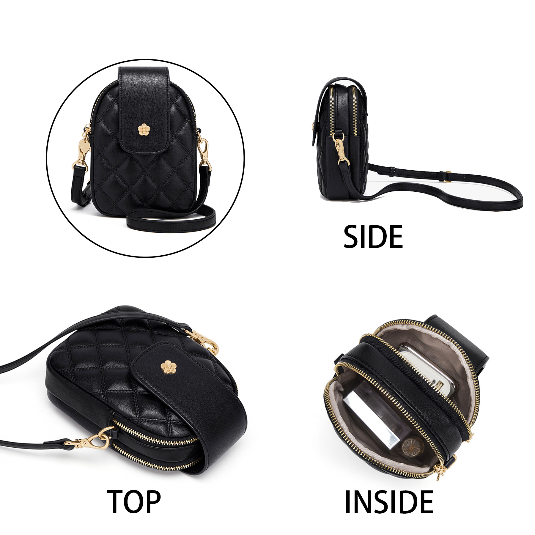 Genuine Leather Mini phone cross-body bag 6