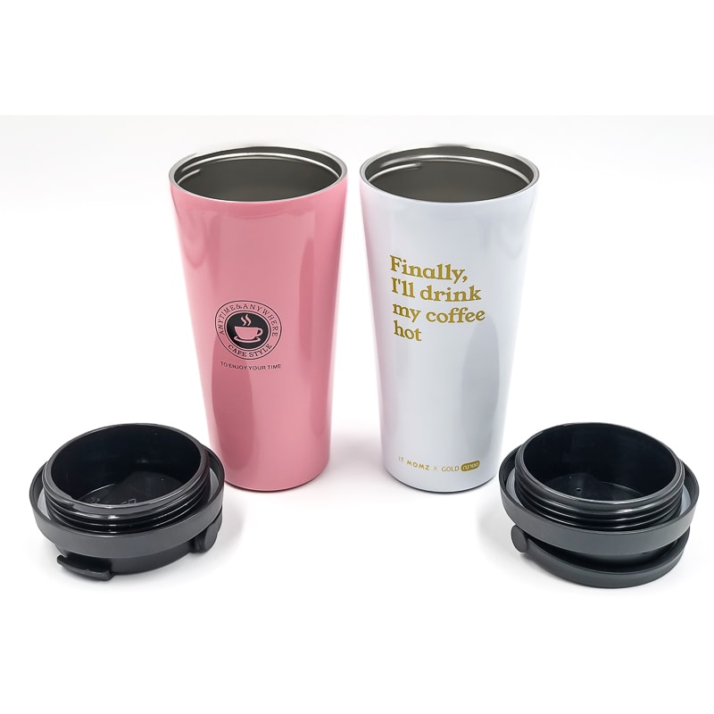 17 Oz. Custom Printed Travel Coffee Tumblers With Handle 22
