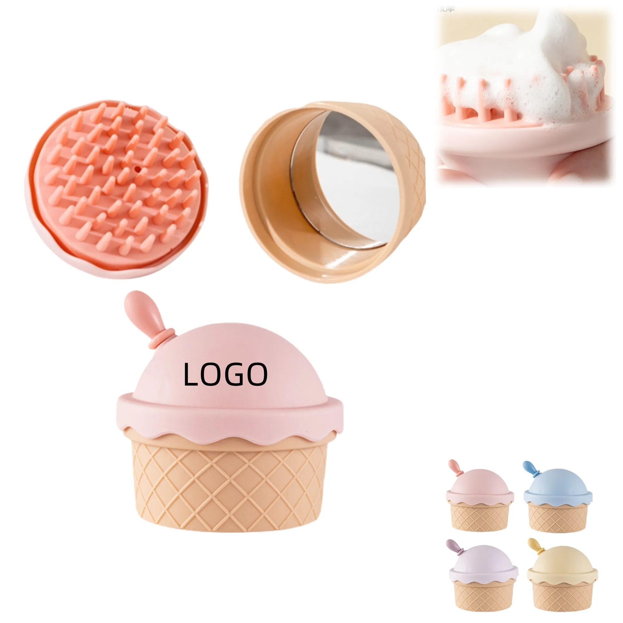 Silicone Hair Shampoo Brush Cleaning Scalp Massager