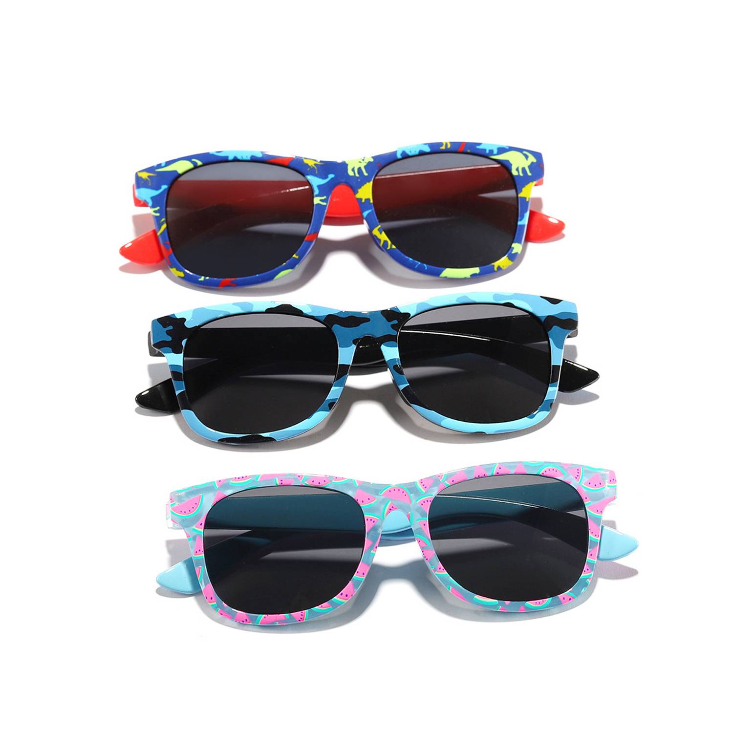 Stylish Kids Dino Square Sunglasses for Sun Protection 7