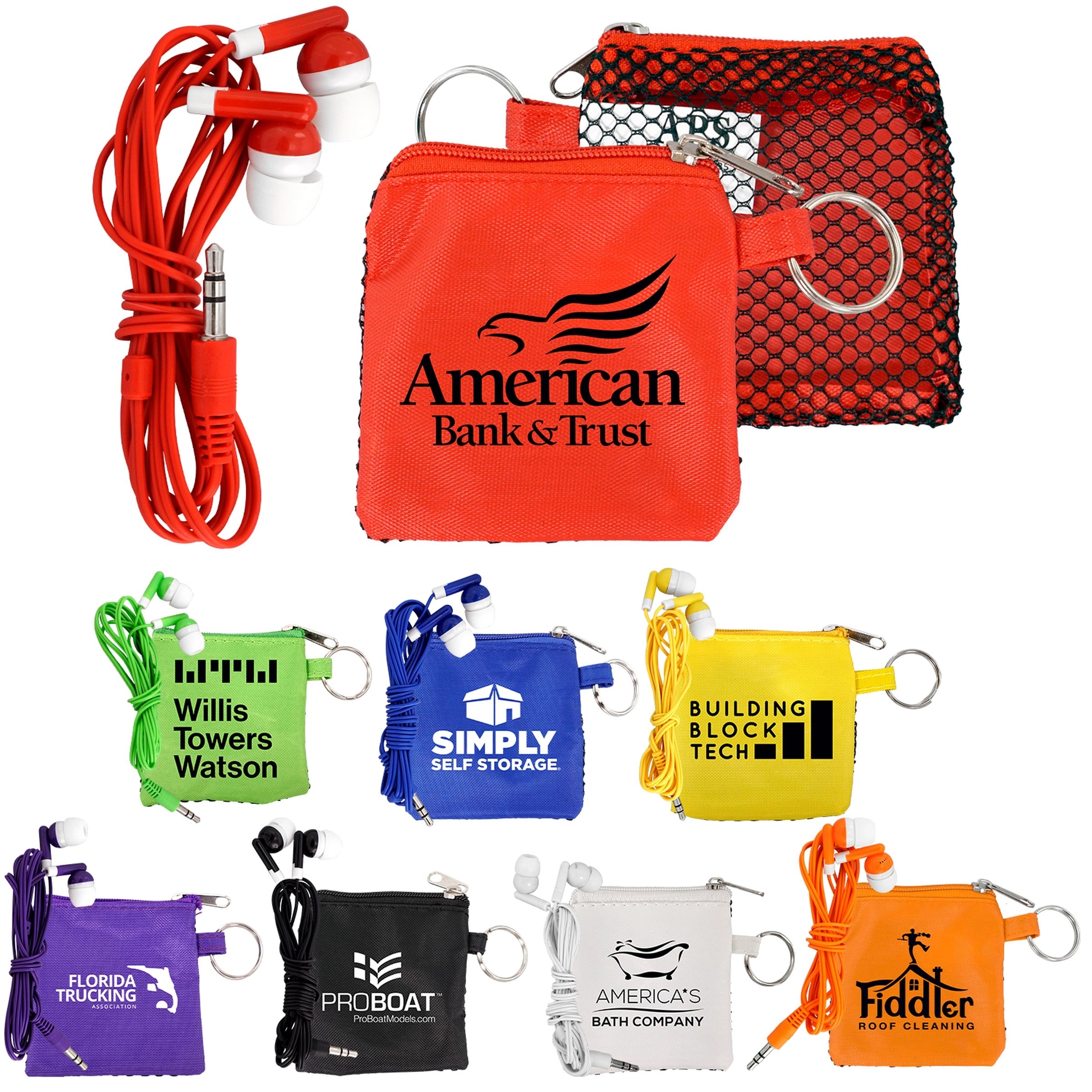 SPORTY POUCH & COLORFUL EAR BUDS 10