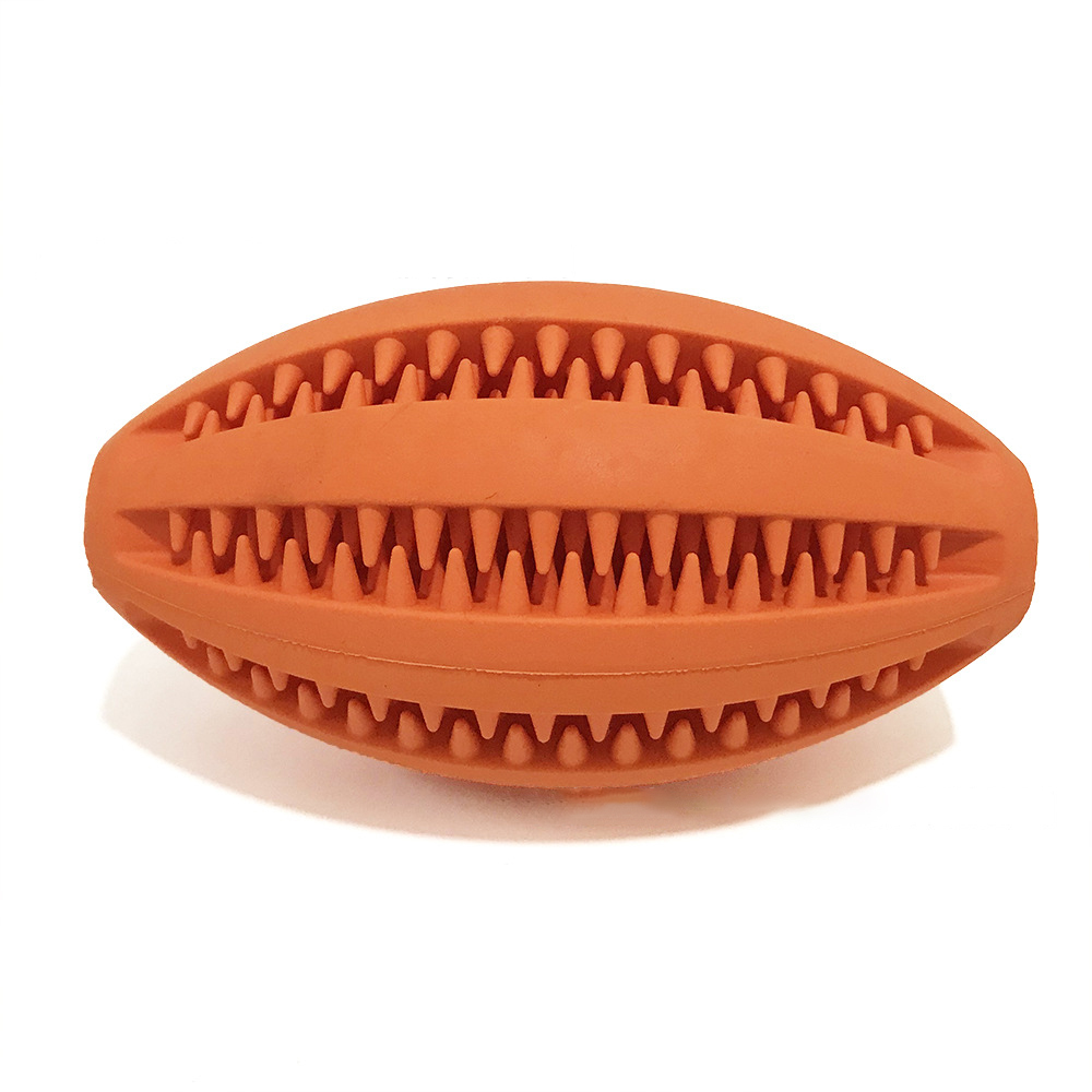 Football Shape Natural Rubber Dog Chew Toy 3
