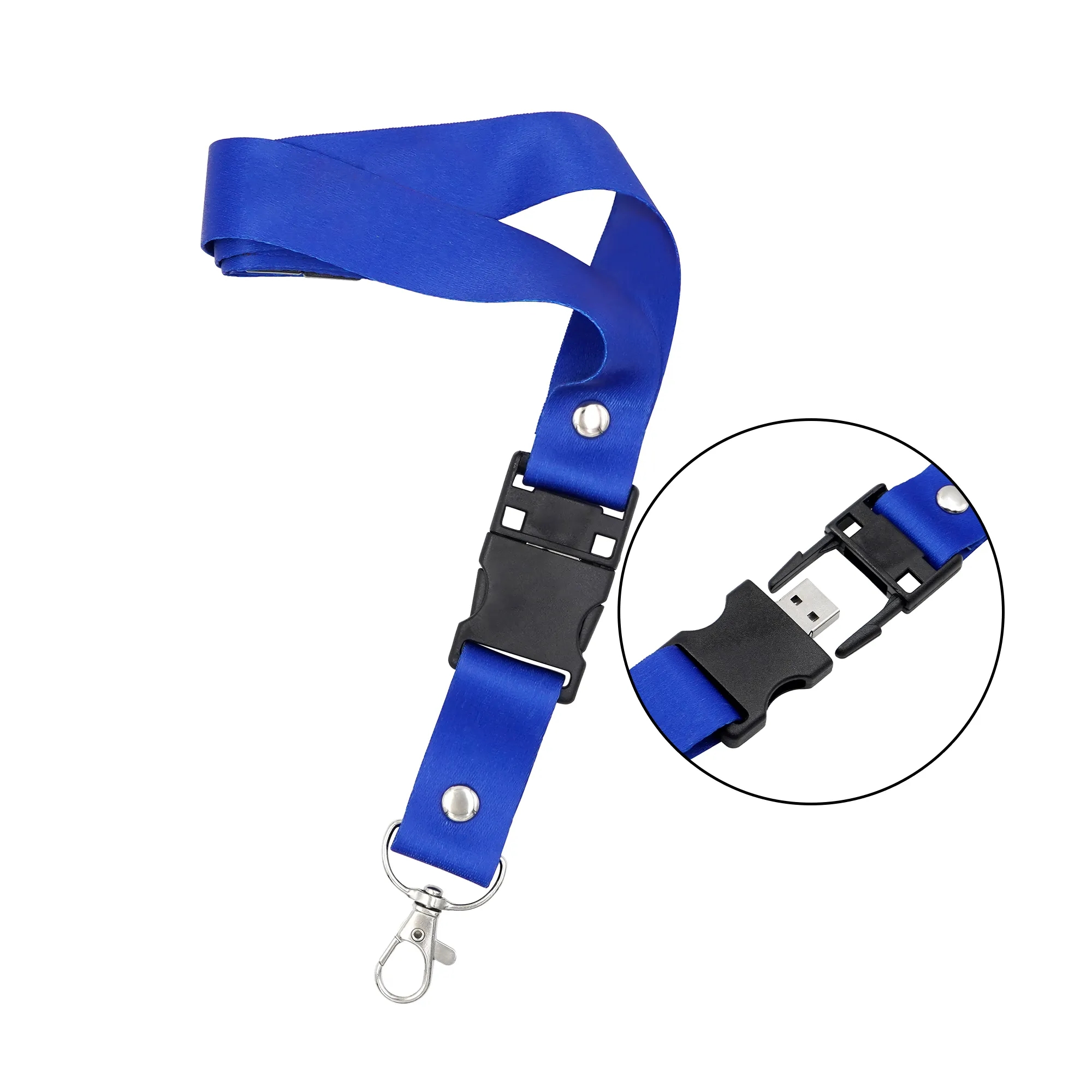 Multi-Color Customized Lanyard With Flash Drive