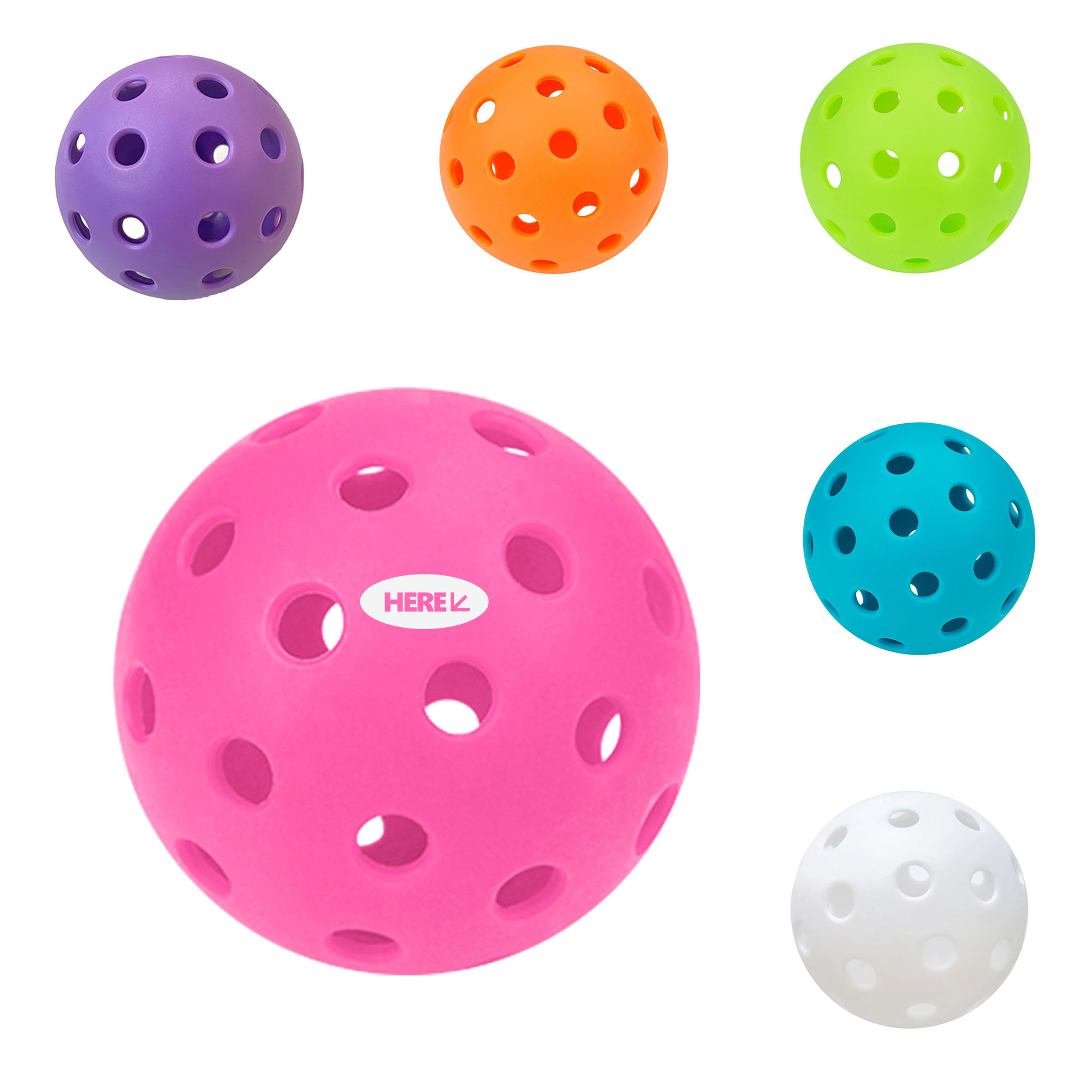 Outdoor Pickleball 40-Hole Balls 2