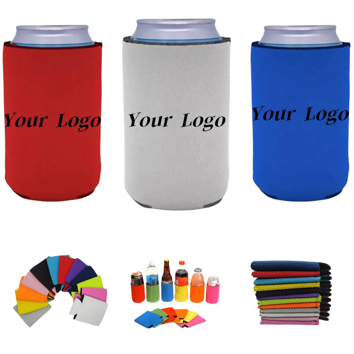 Can Sleeve Cooler Insulated with neoprene, custom koozie with logo imprint 5