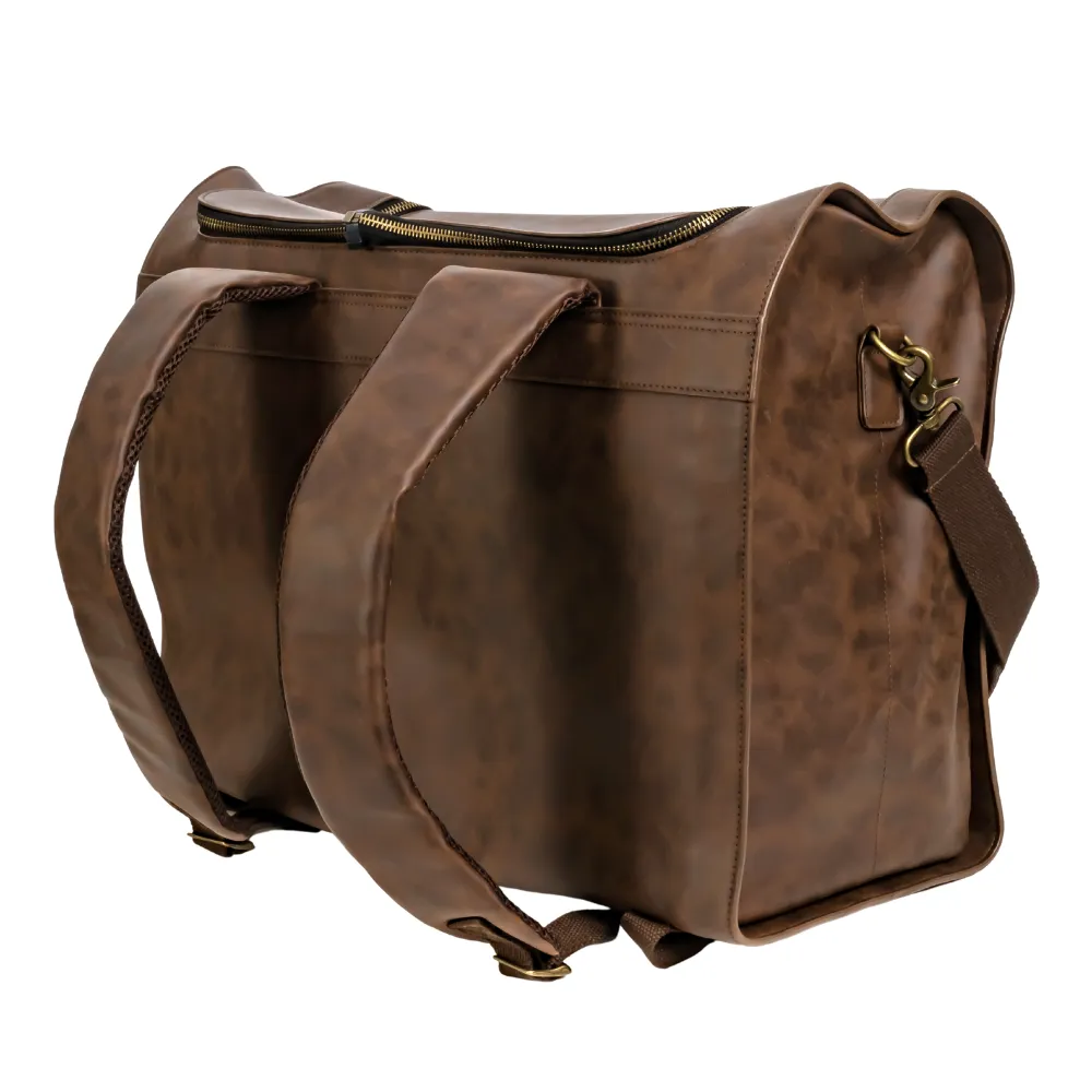 6-Bottle Leather Salesperson Backpack 3