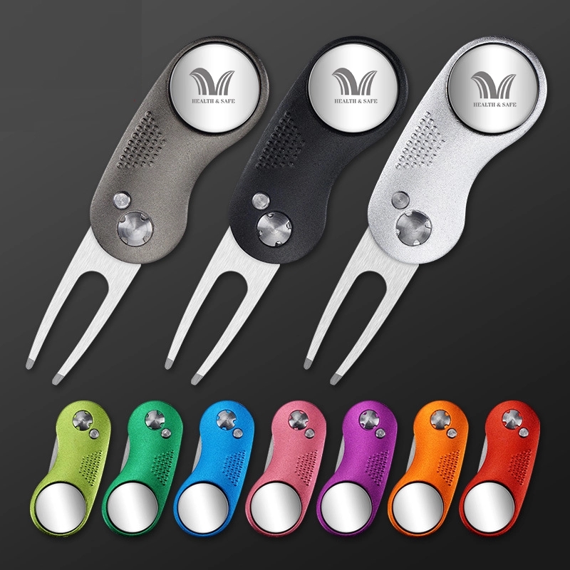 Golf Divot Repair Tool Foldable Stainless Steel Switchblade 1