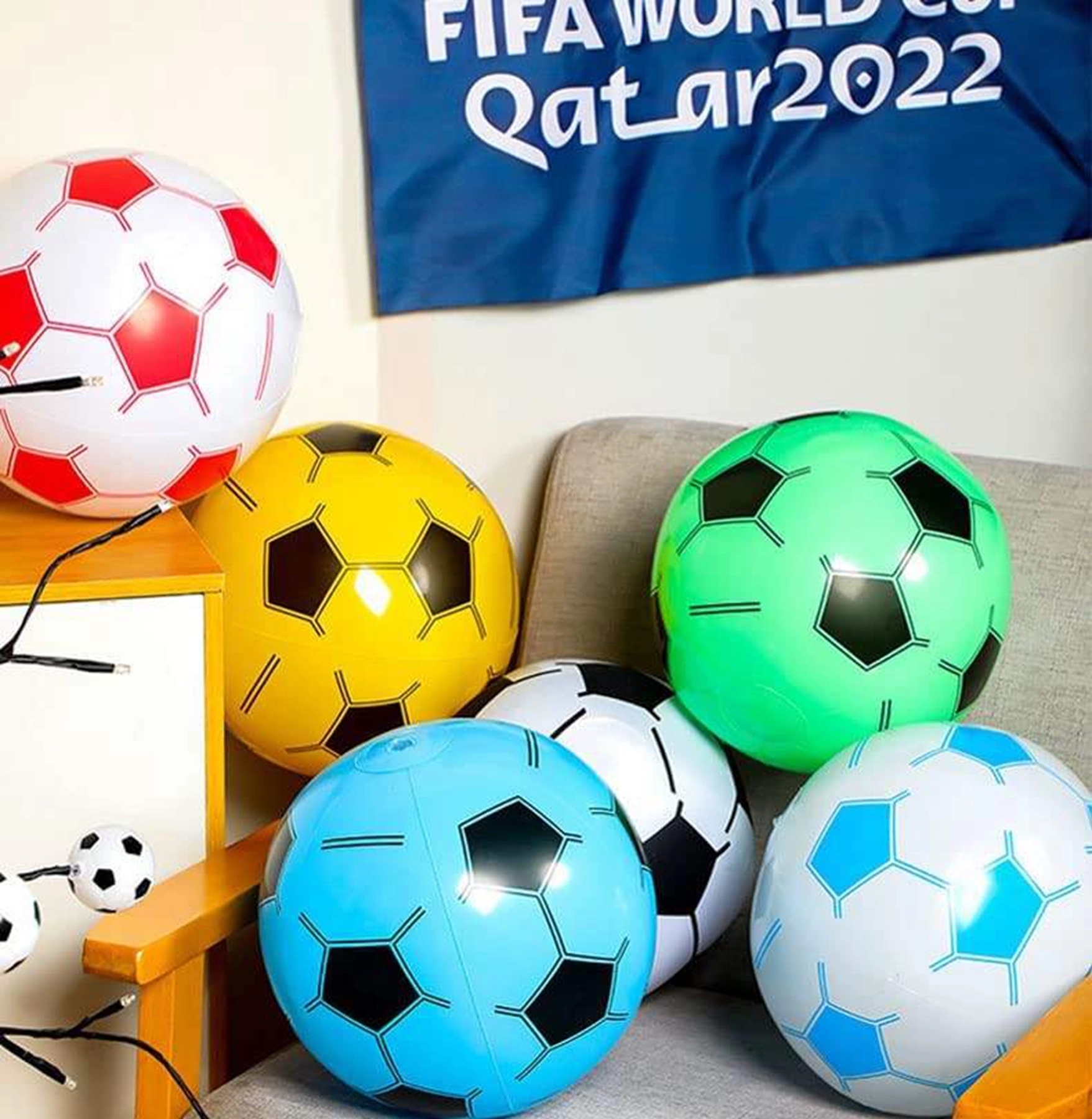 16" Football Shape Inflatable Beach Ball 6