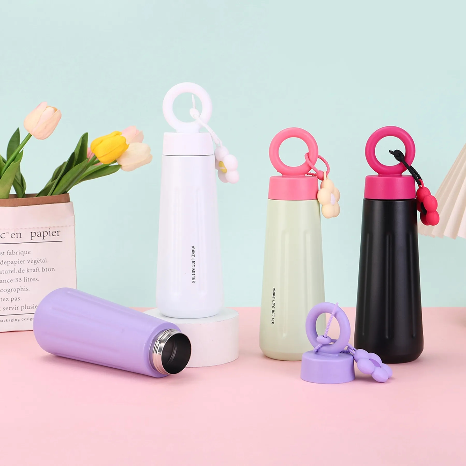 15 Oz. Petal Style Vacuum Stainless Steel Thermos Cup 11