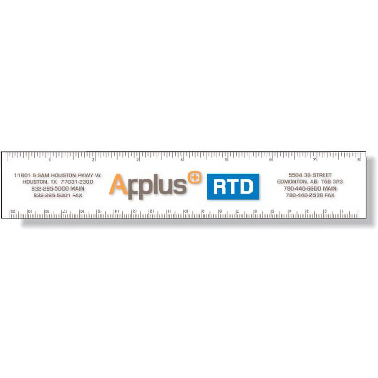 Stock .020 Magnetic Ruler (1.5"x8.25), Full Colour, White Vinyl Topcoat