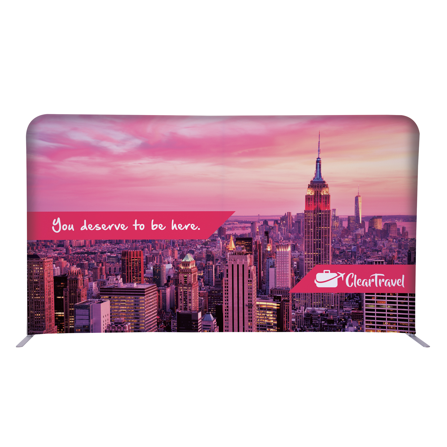 8'W x 54"H EuroFit™ Straight Wall Kit (Recycled Polyester Knit) 13
