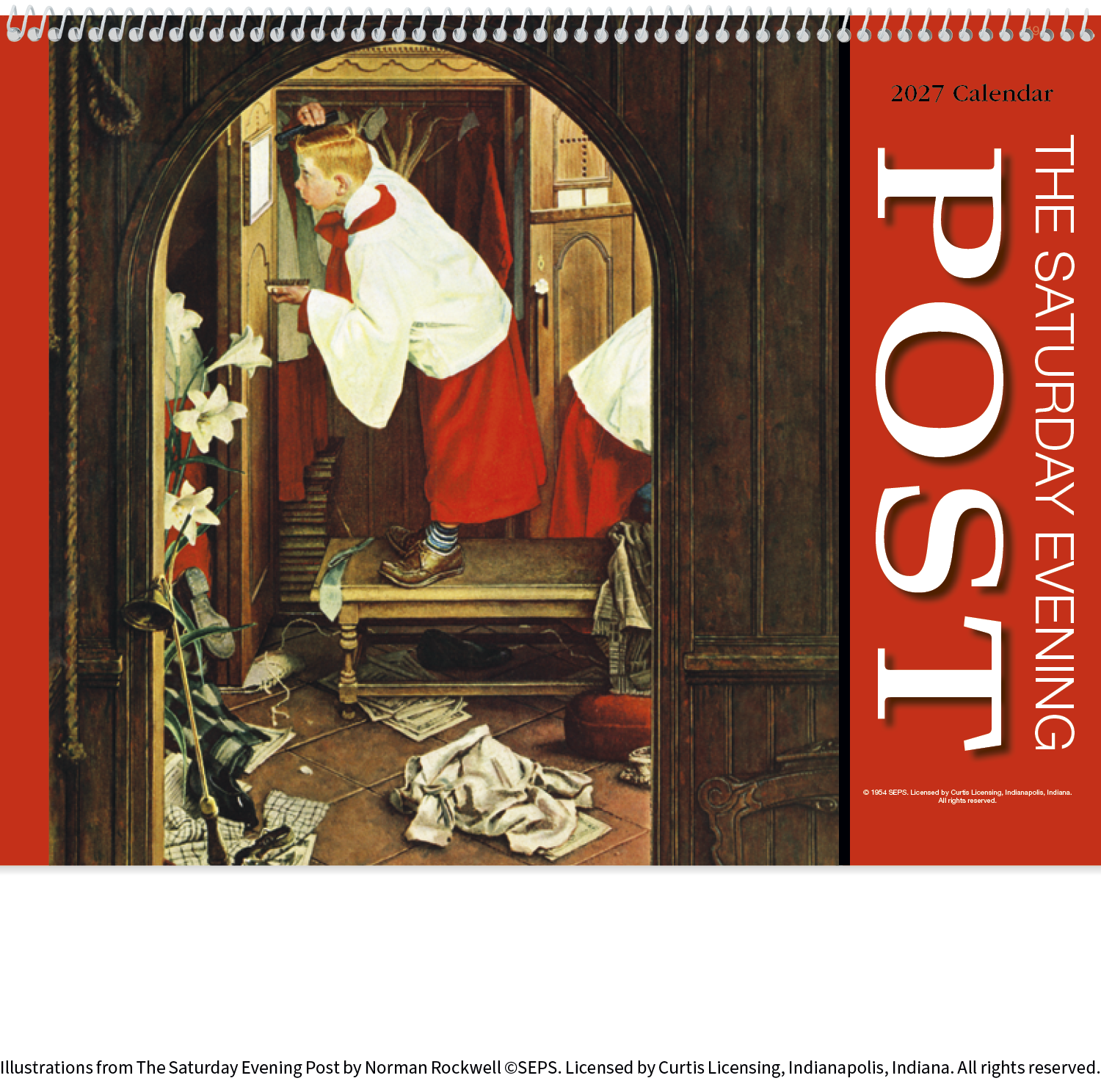 HotLine® Products Saturday Evening Post Appointment Calendar - Spiral 36