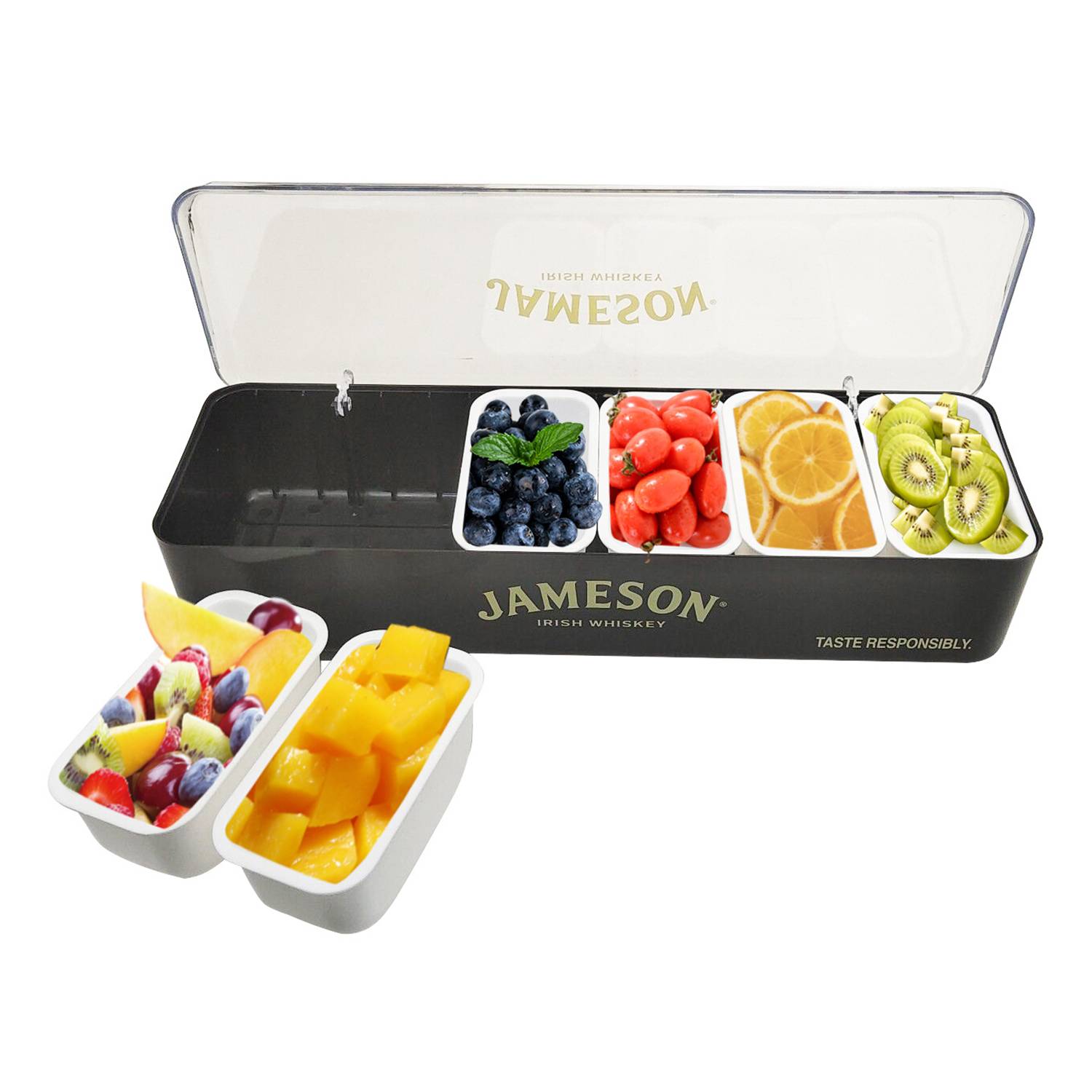 Bar 6-Compartment Fruit Tray with Lid and Freshness Design 4