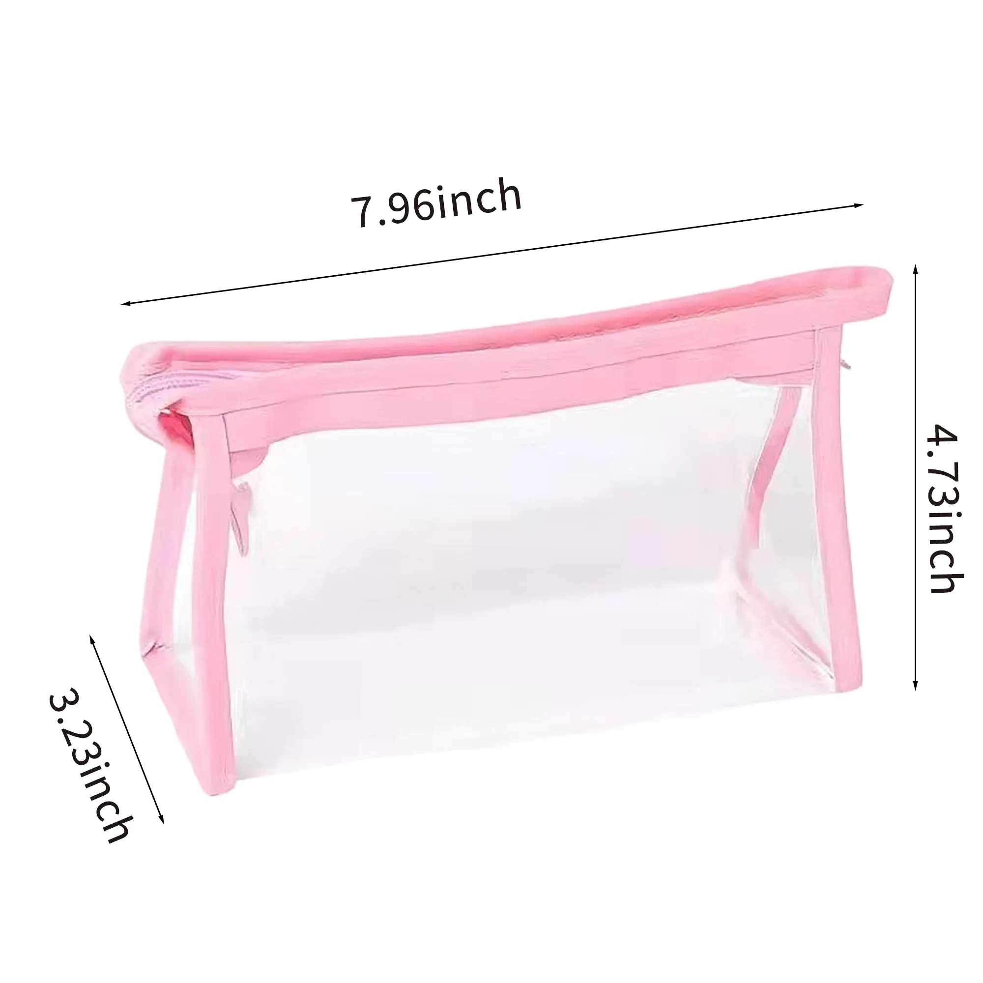 Clear Vinyl Toiletry Pouch, custom plastic bag with logo imprint 8