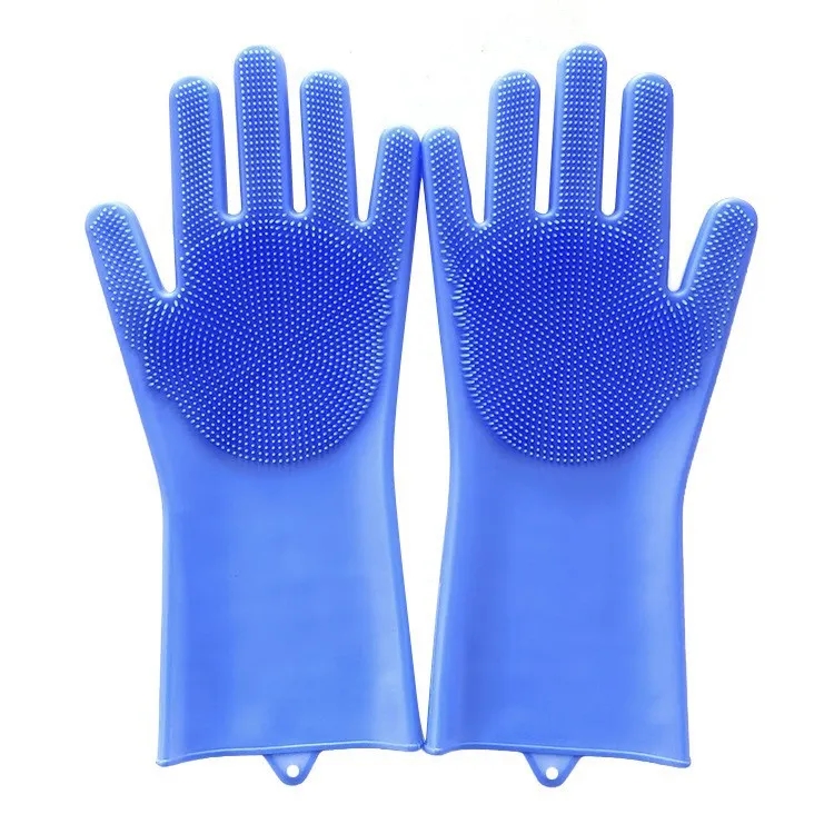 Heat Resistant Scrubber Household Silicone Gloves 2