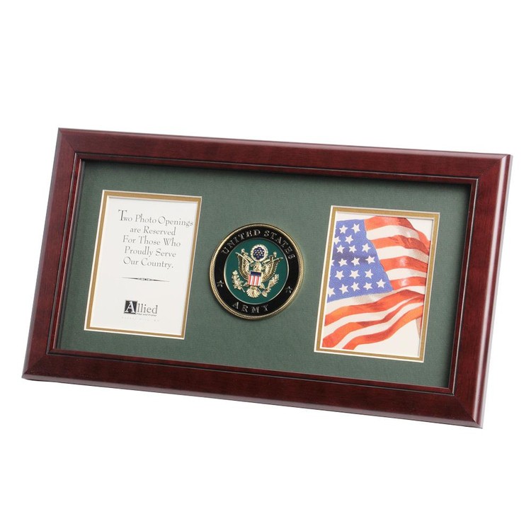 U.S. Army Medallion 4-Inch by 6-Inch Double Picture Frame 2