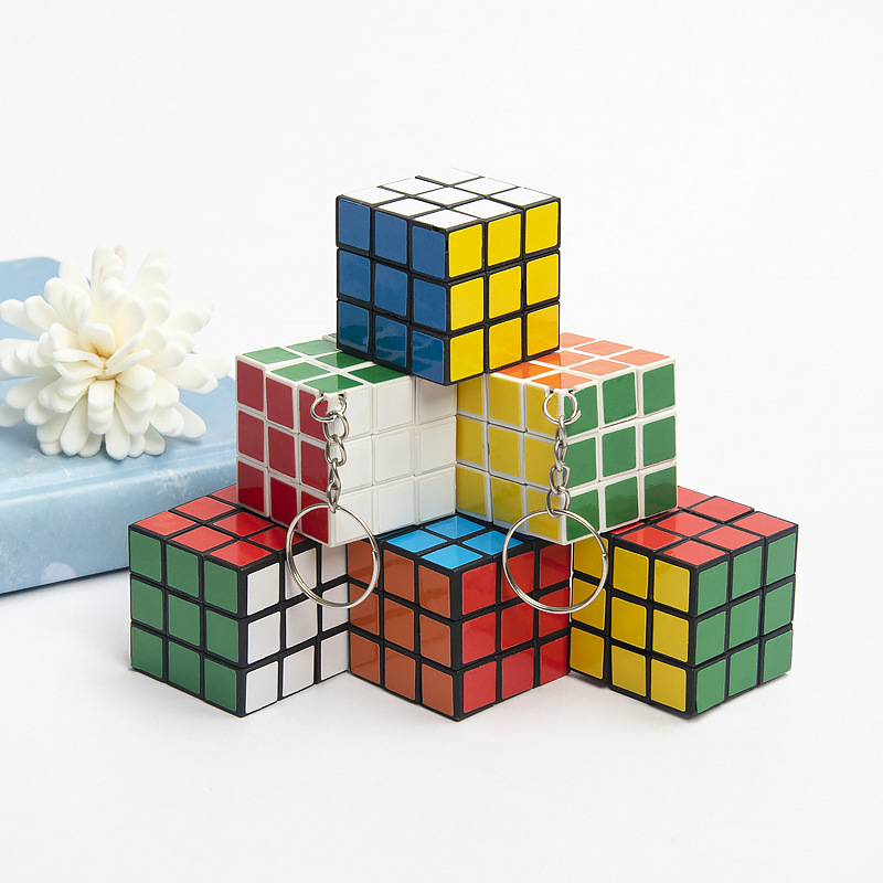 Printed Mini Cube w/Keychain 3