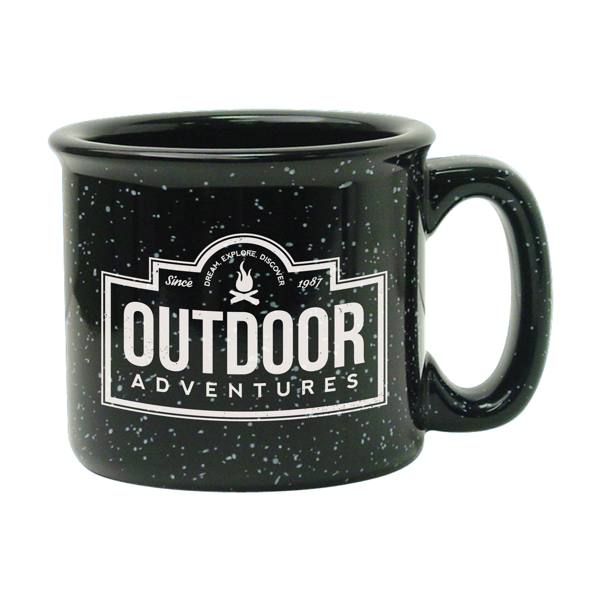 15 oz Black Campfire Mug