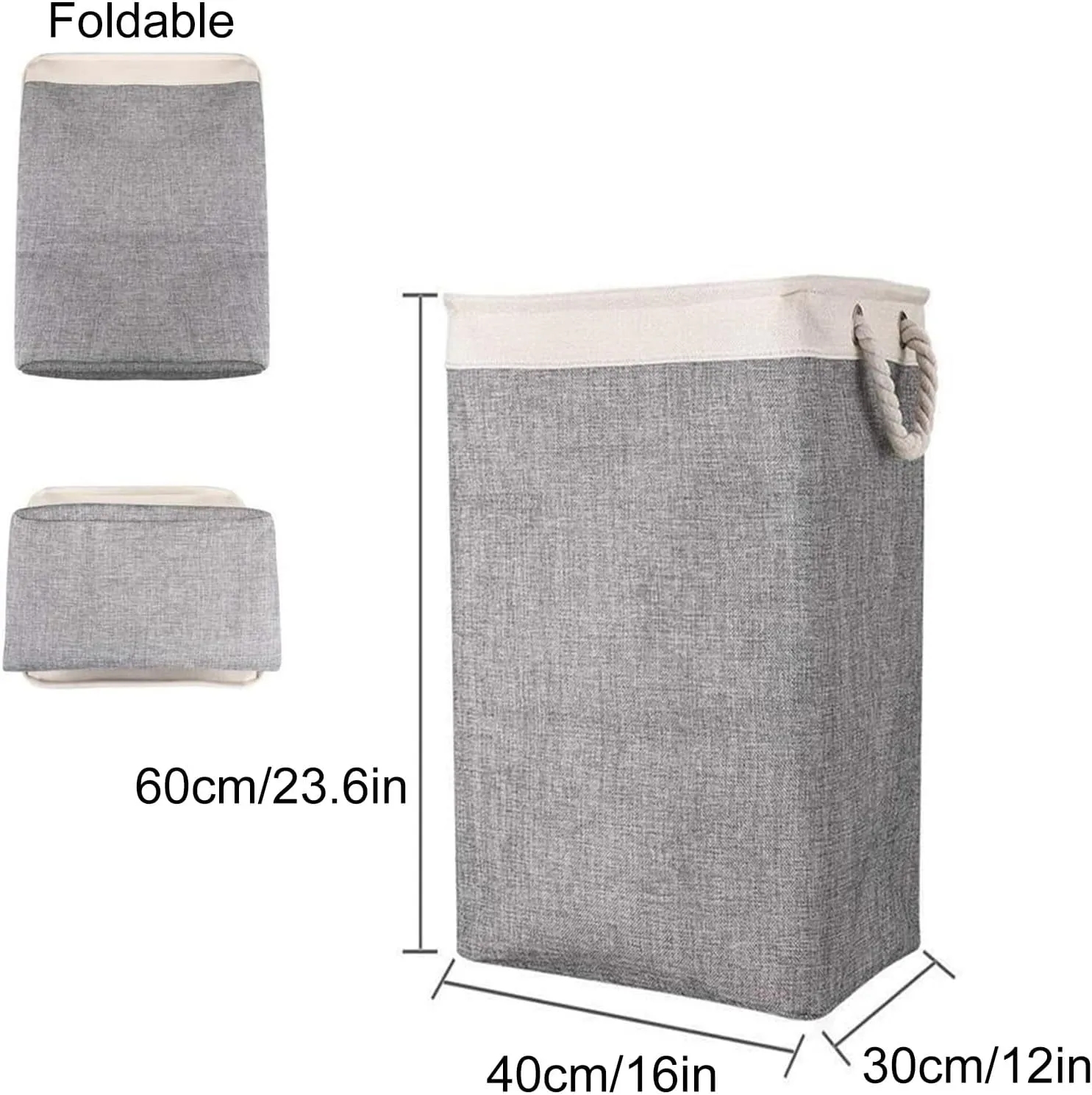 Collapsible Large Laundry Basket Storage Bag With Handles 6