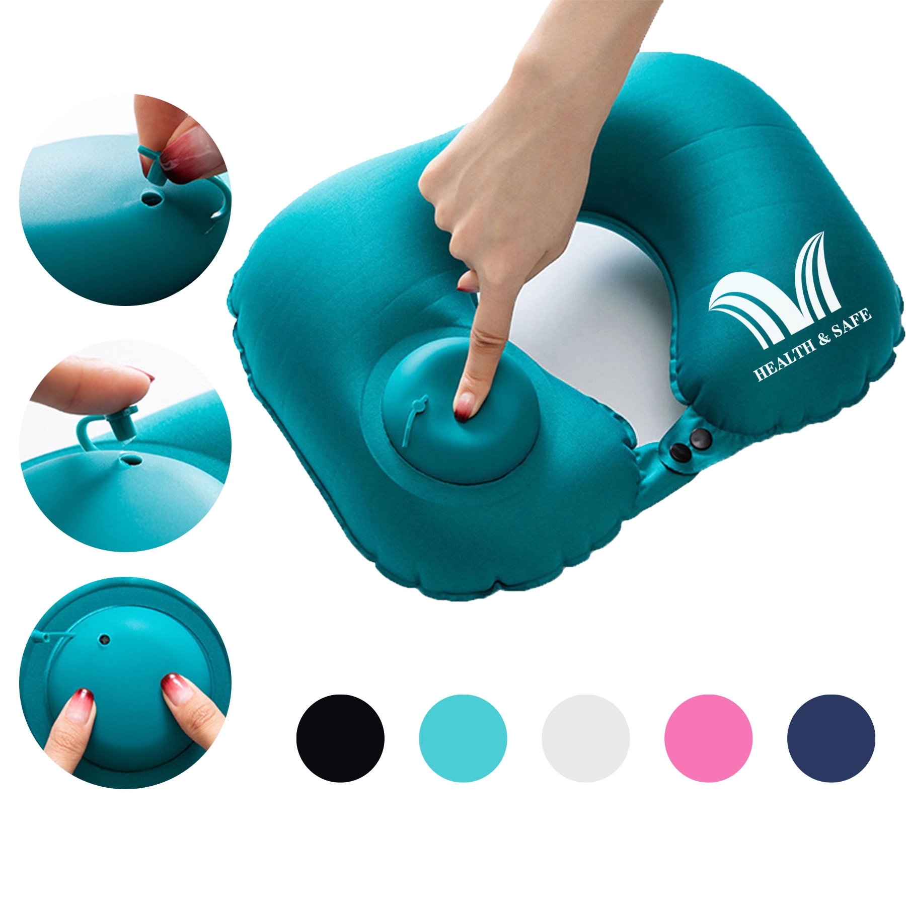 Inflatable Neck Travel Pillow Rest Air Cushion  Lightweight 4
