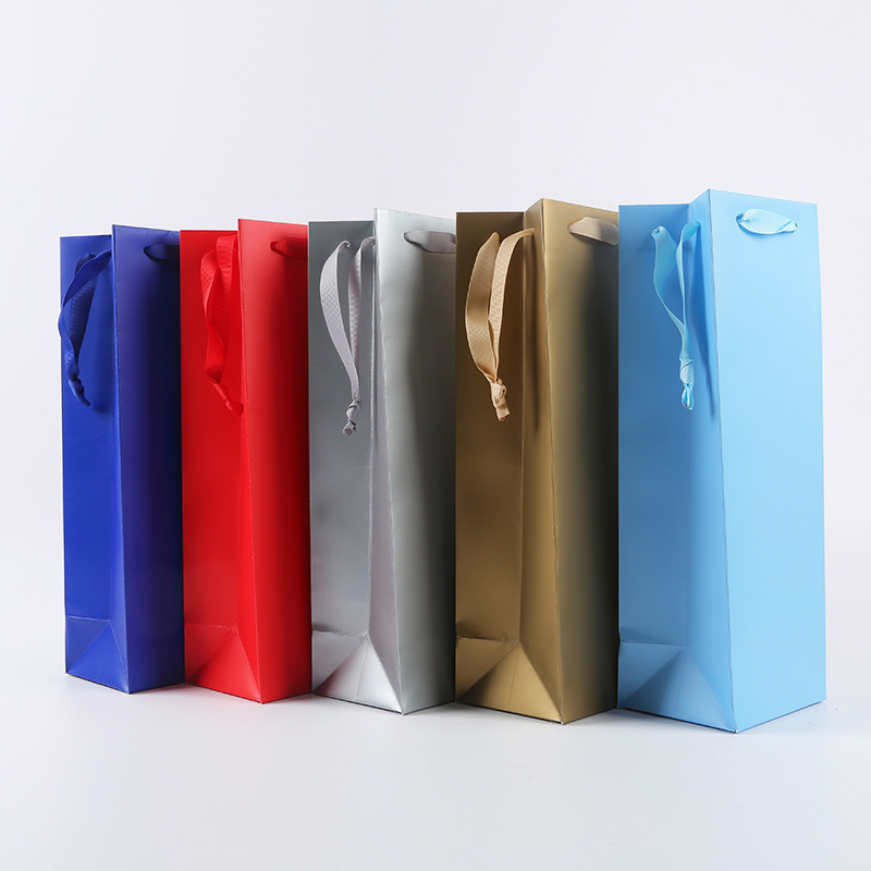 Single Wine Paper Tote Bag 2