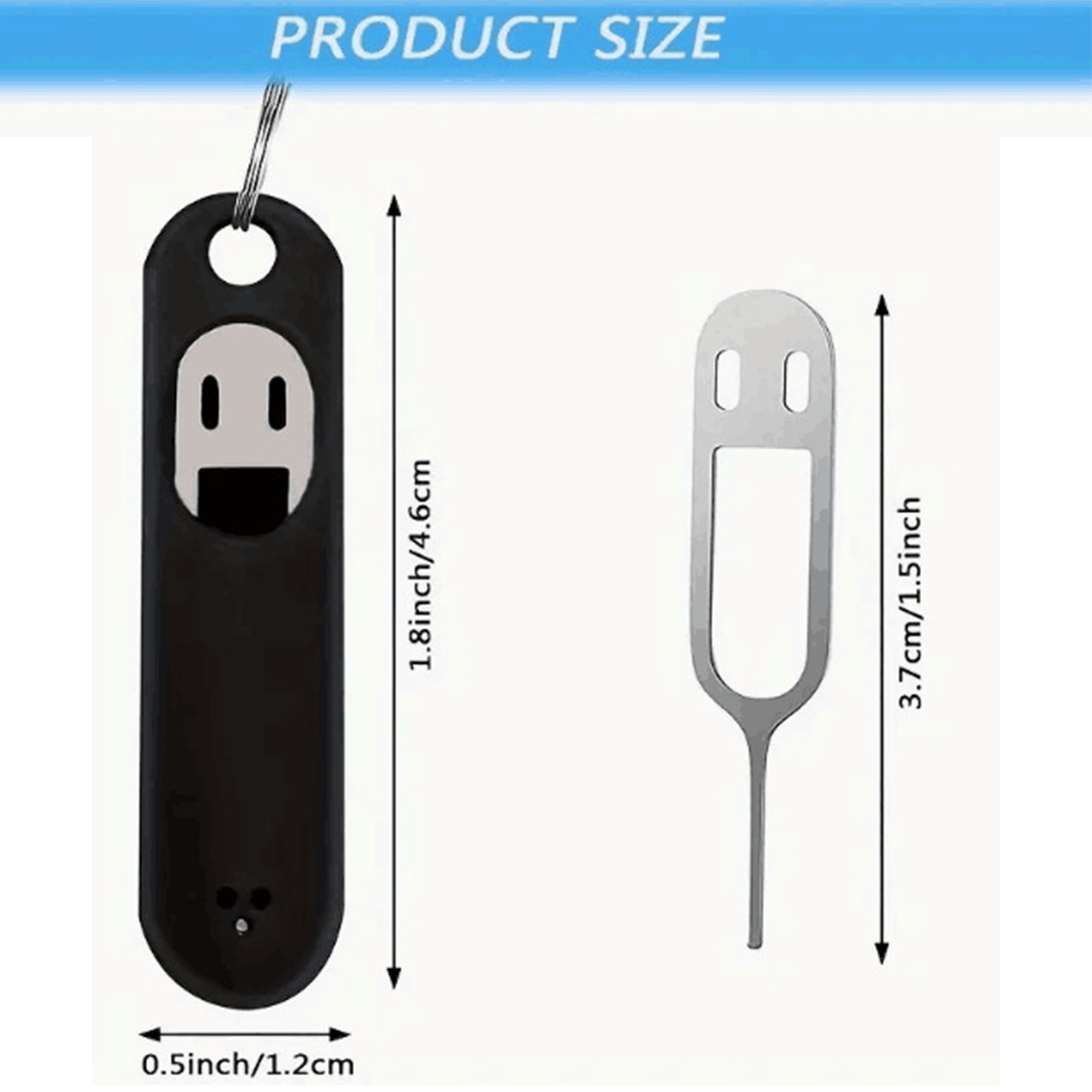 Silicone Keychain with SIM Card Eject Pin 2