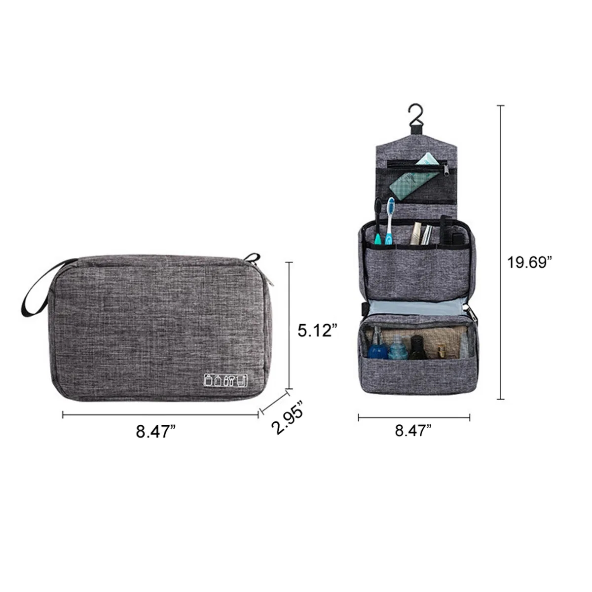 Hanging Travel Toiletry Bag for Men & Women 4