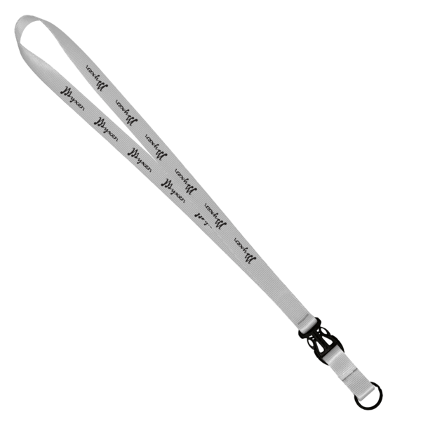 3/4" Multi color (Top and bottom) Nylon Lanyard with Plastic Slide Buckle R 457