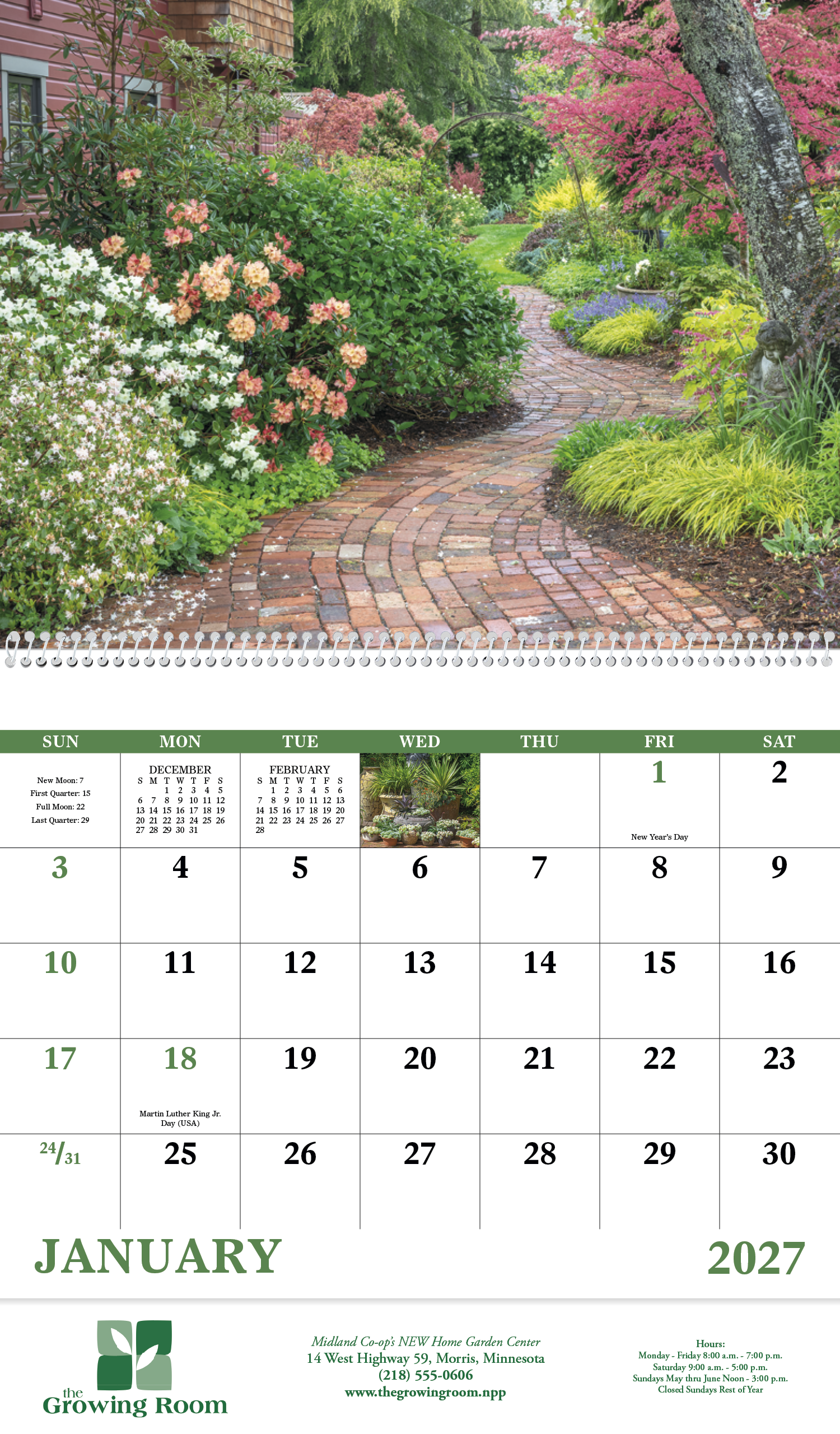 Good Value™ Garden Walk - Spiral Calendar 56