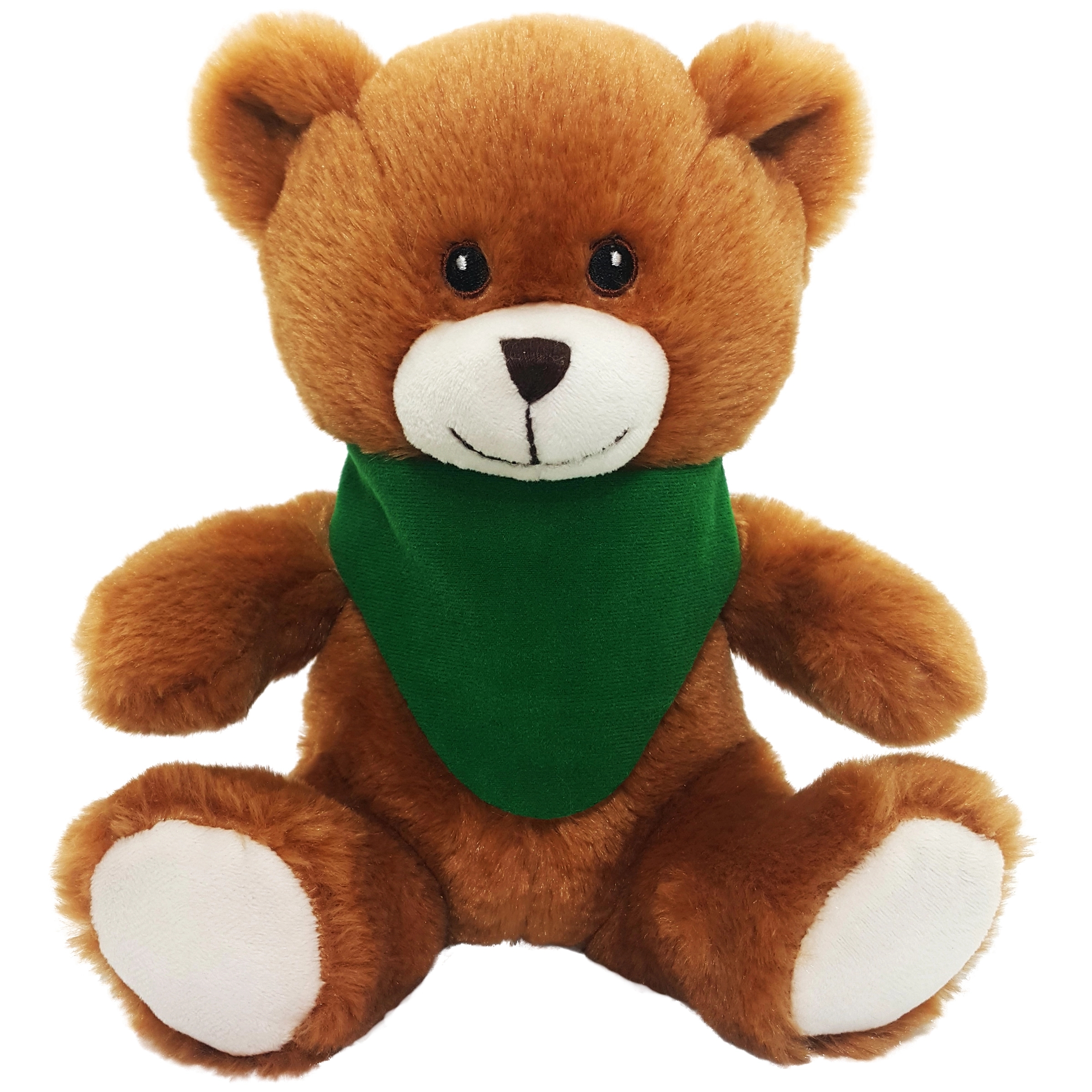 8" Embroidered Eyes Honey Brown Bear 17