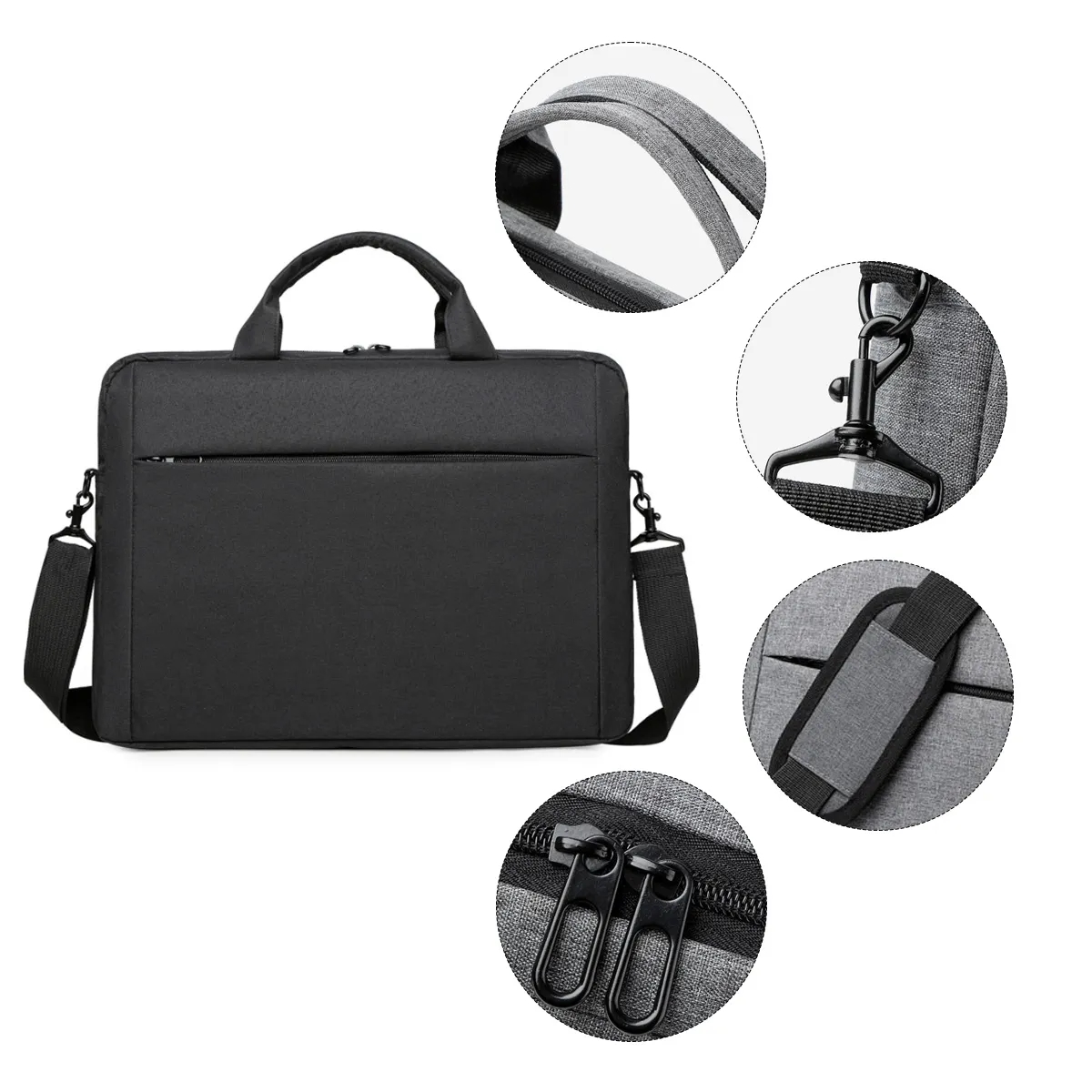 15.6" Laptop Briefcase With Luggage Trolley Sleeve Office 4