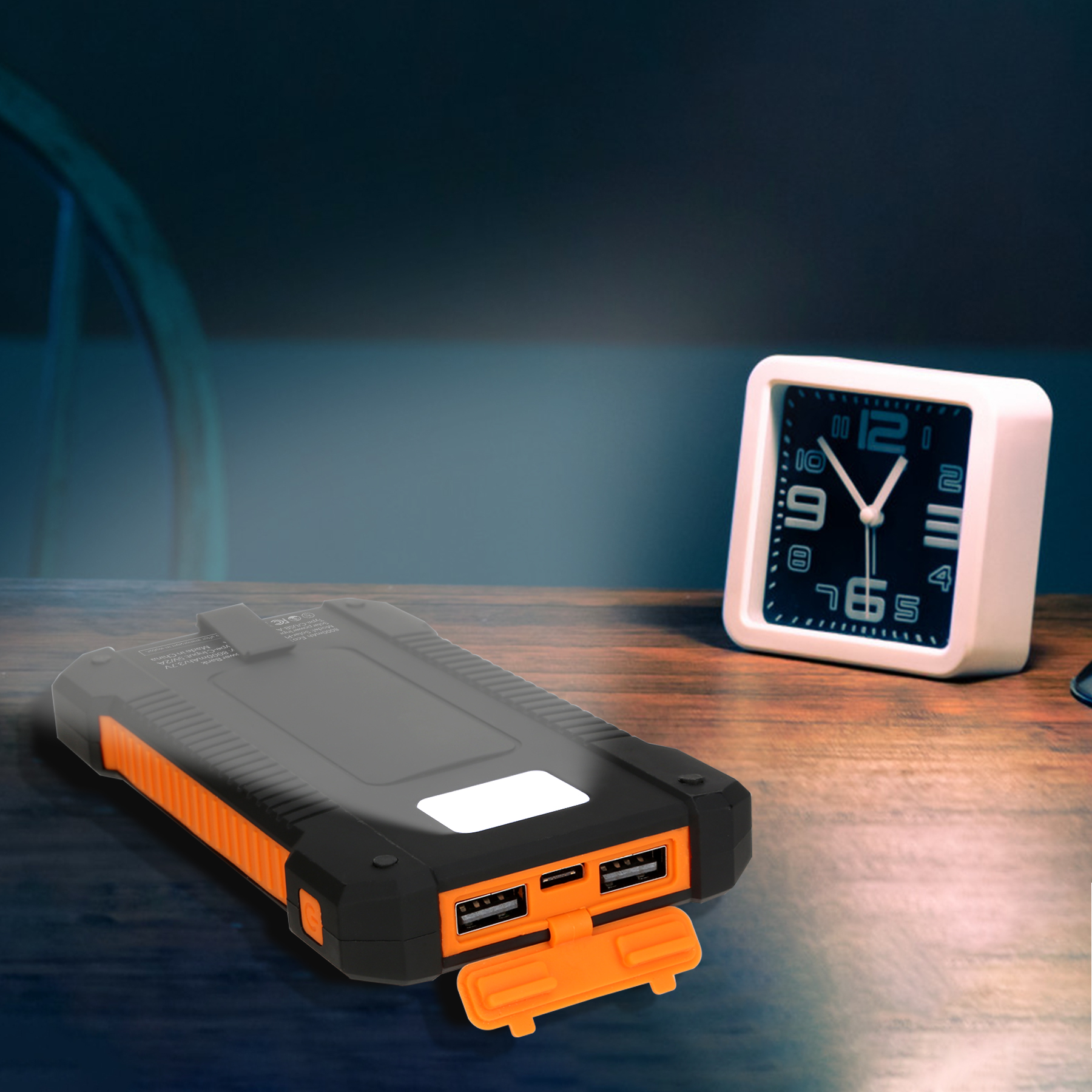 8000mAh Eco Friendly Solar Power Bank With LED Light 8