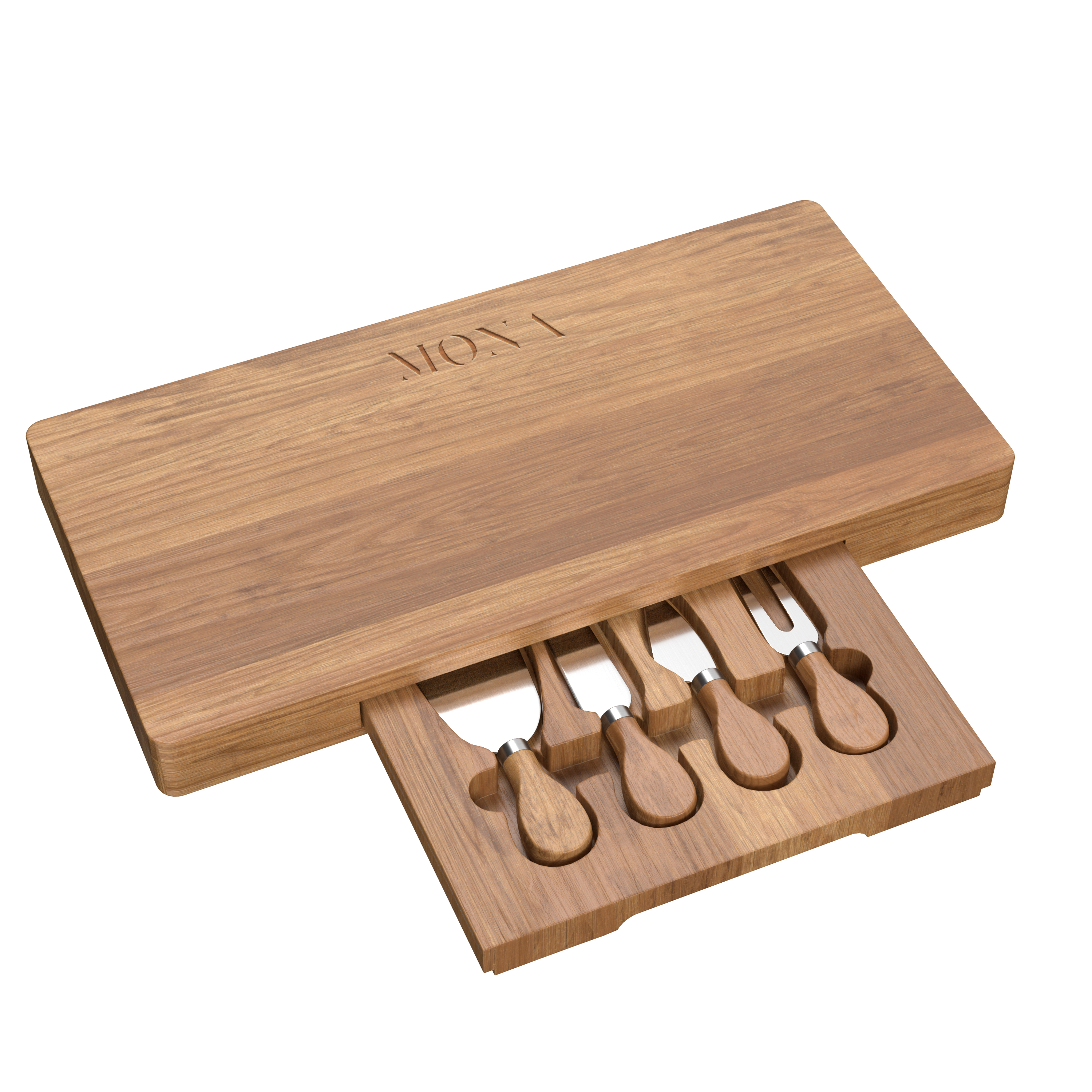 Monroe Cutting Board And Cheese Knife Set 10