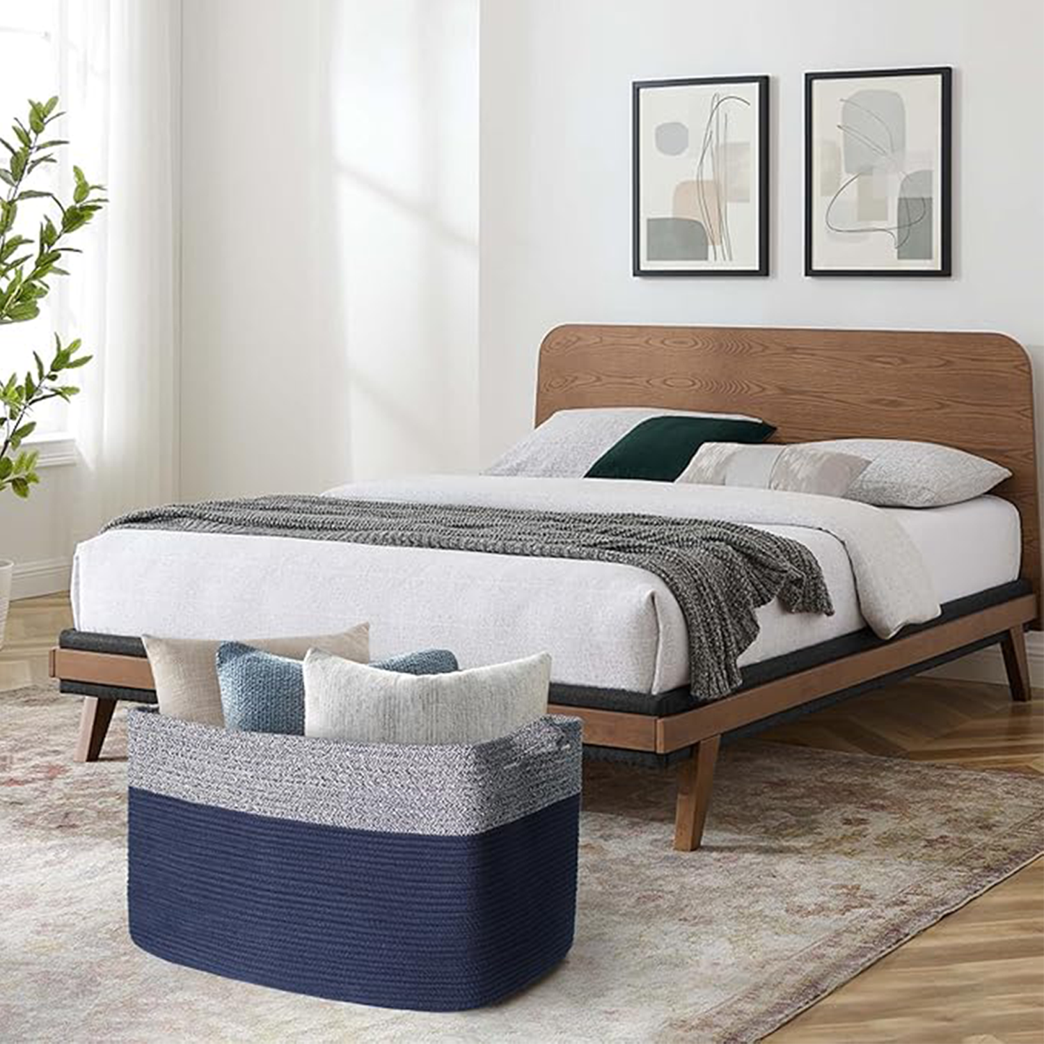 Foldable Cotton Rope Storage Basket 10