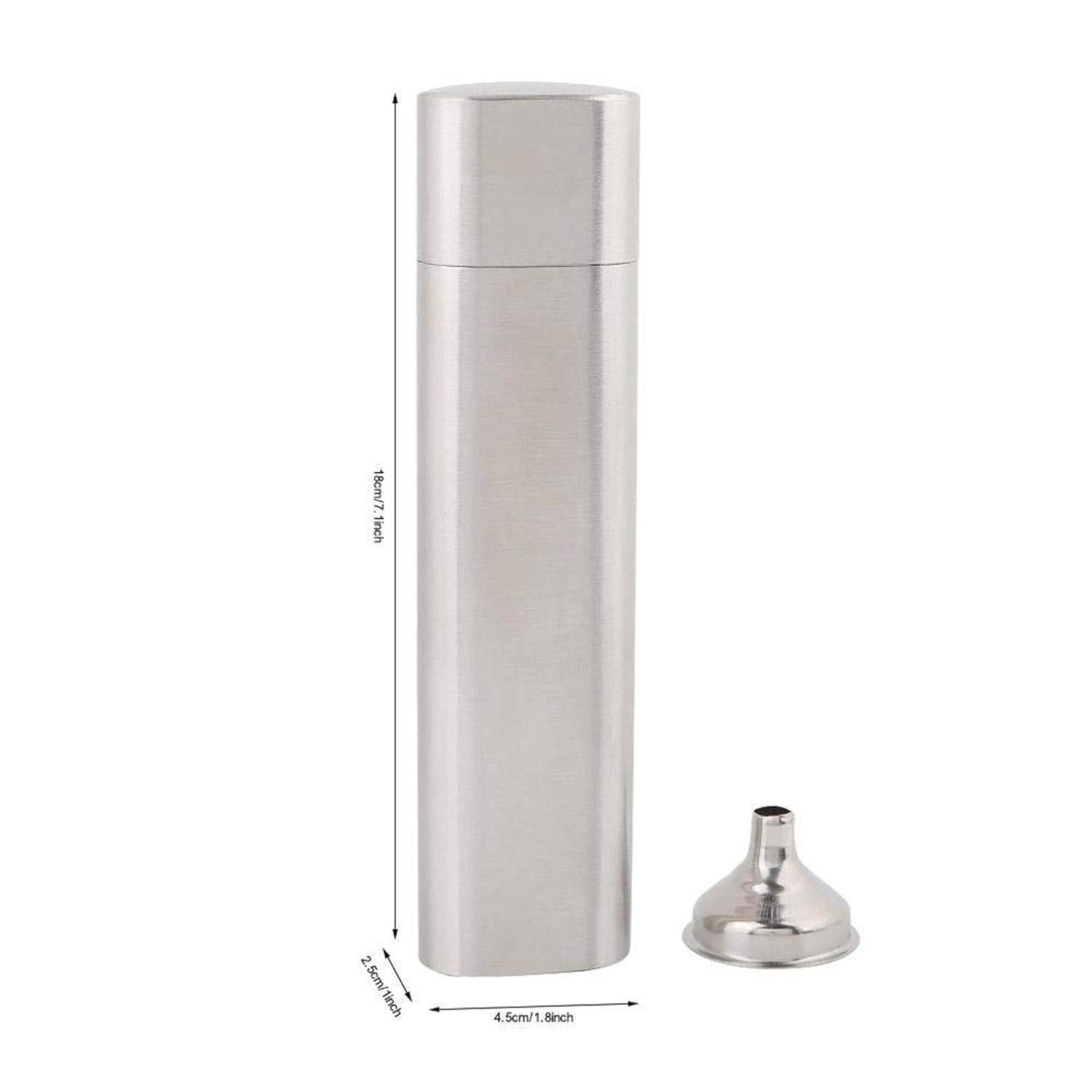 Stainless steel wine flask with cigar tube 2