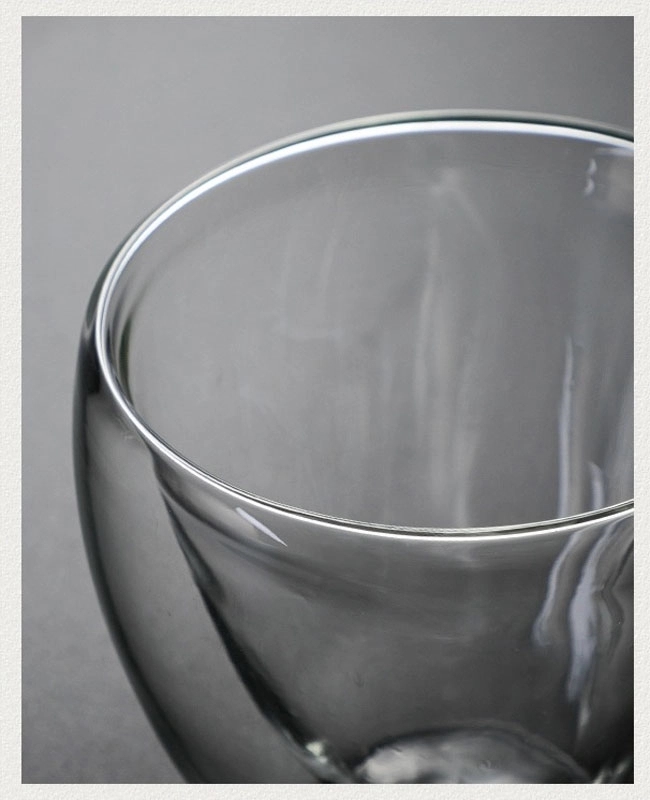 Custom 8 OZ Double Wall Heart shape Glass mug 4