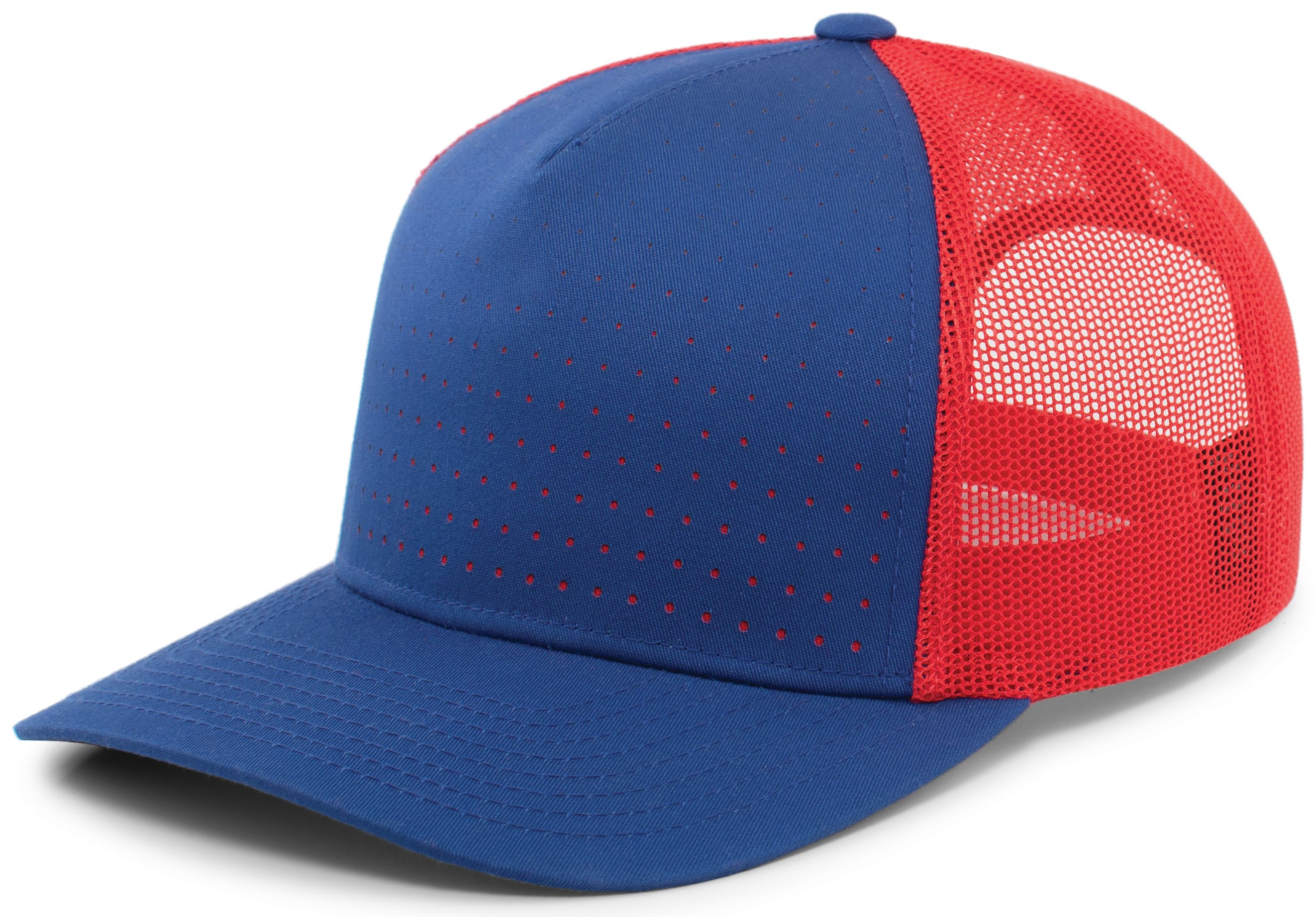 Perforated 5-Panel Trucker Snapback Cap 17